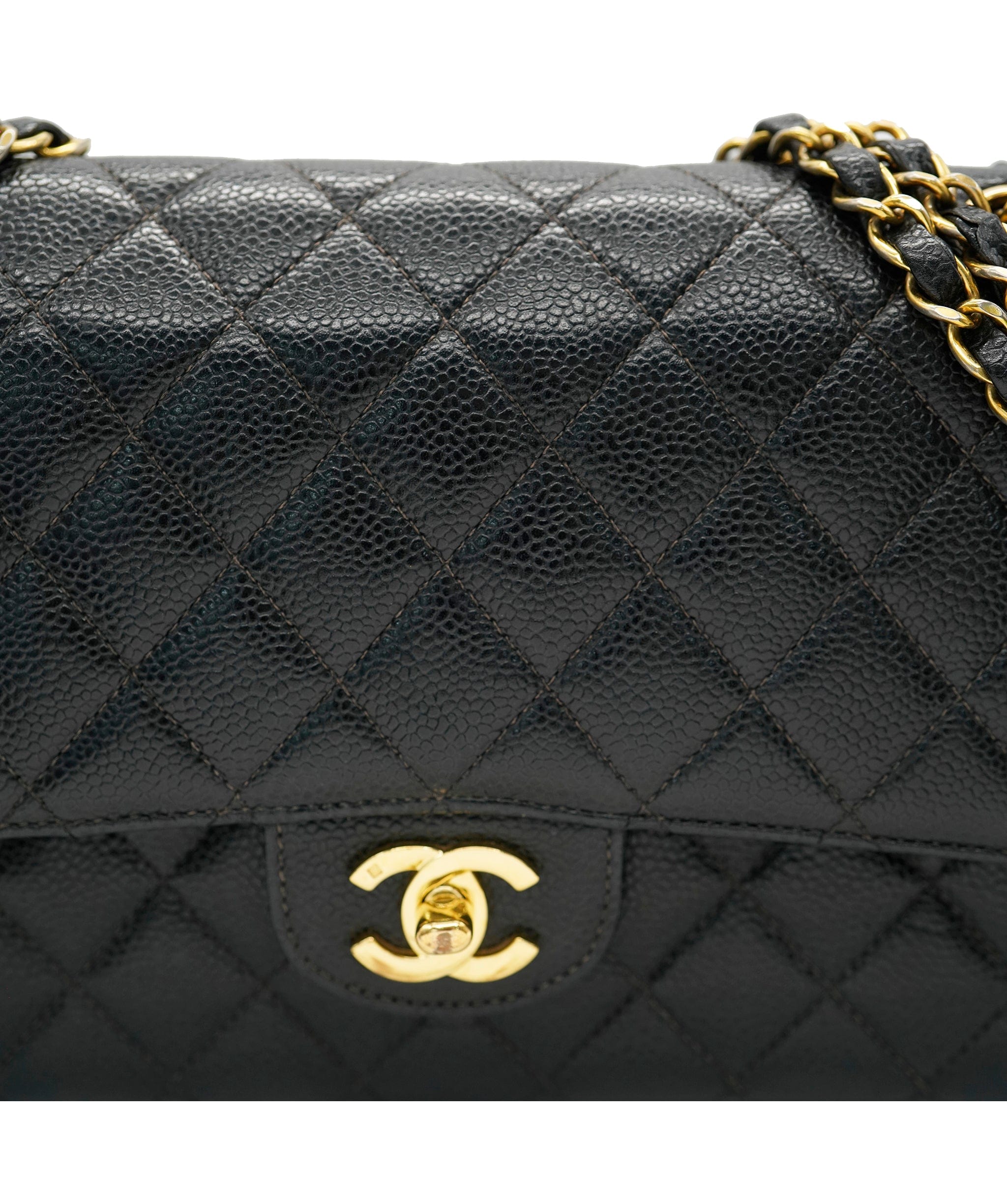 Chanel CHANEL vintage caviar classic flap black GHW DBXS0043