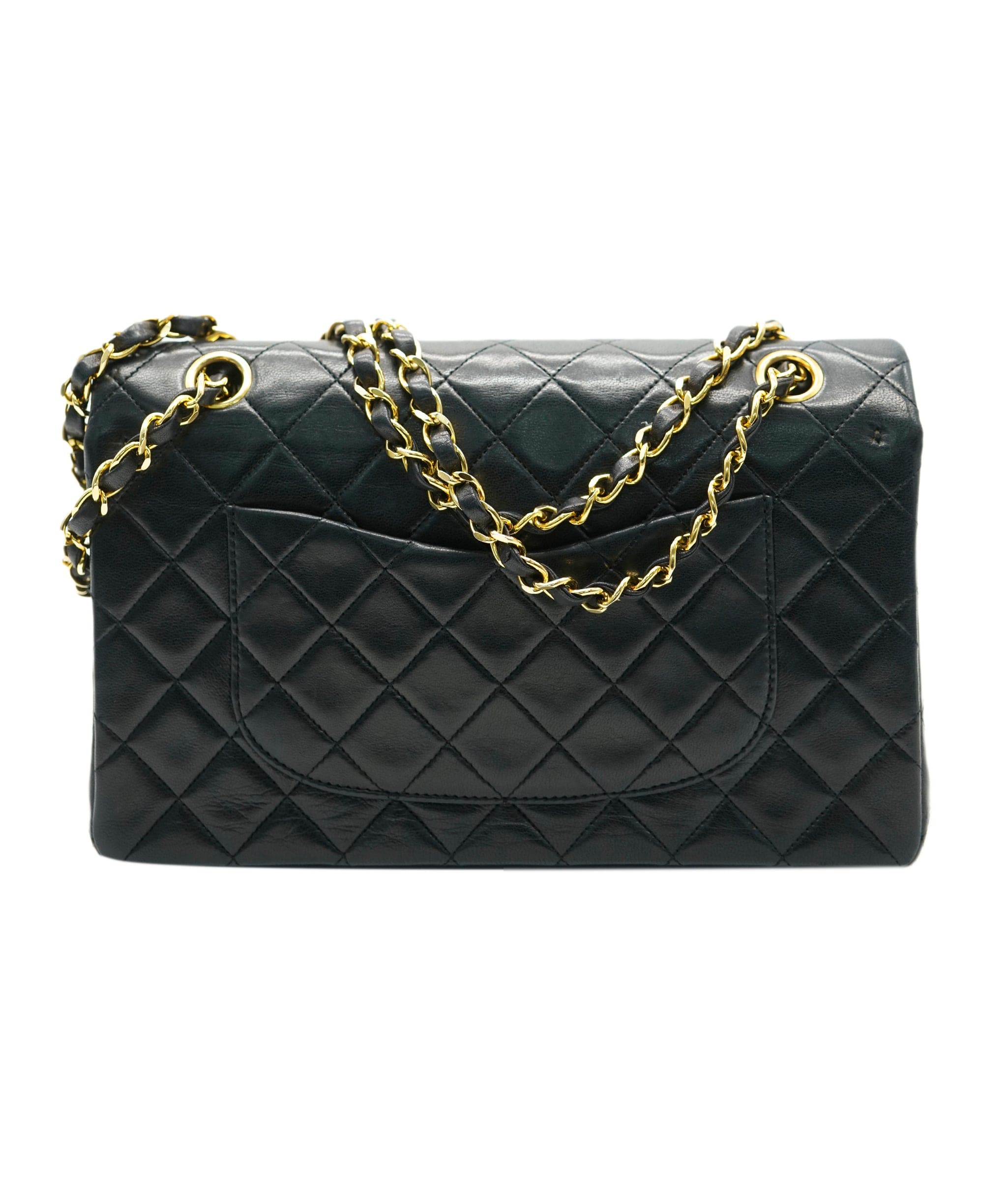 Chanel Chanel Vintage Classic Flap Medium Black Lambskin GHW #1 ASL10625