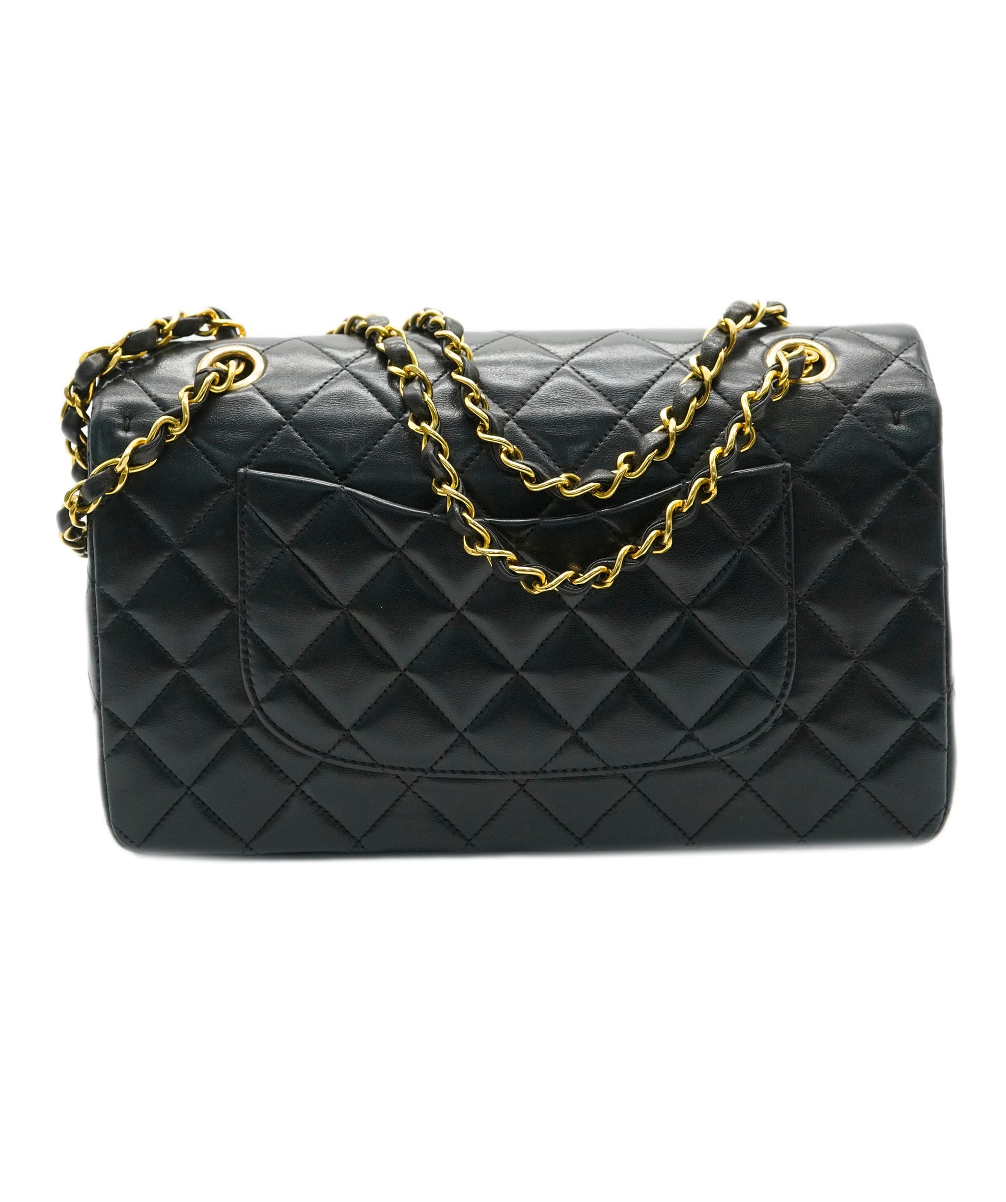 Chanel Chanel Vintage Classic Flap Medium Black Lambskin GHW #3 ASL10535