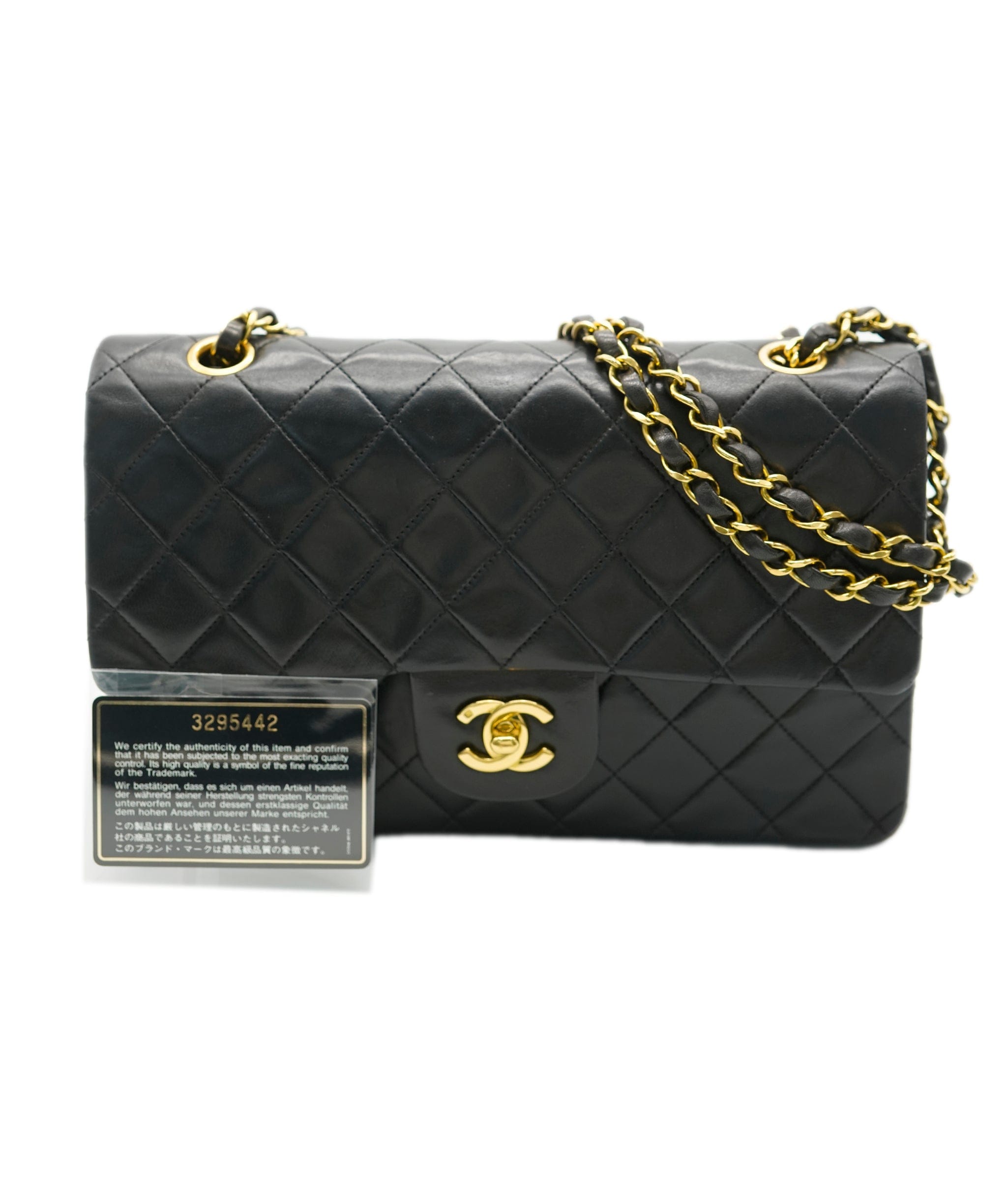 Chanel Chanel Vintage Classic Flap Medium Black Lambskin GHW #3 ASL10545