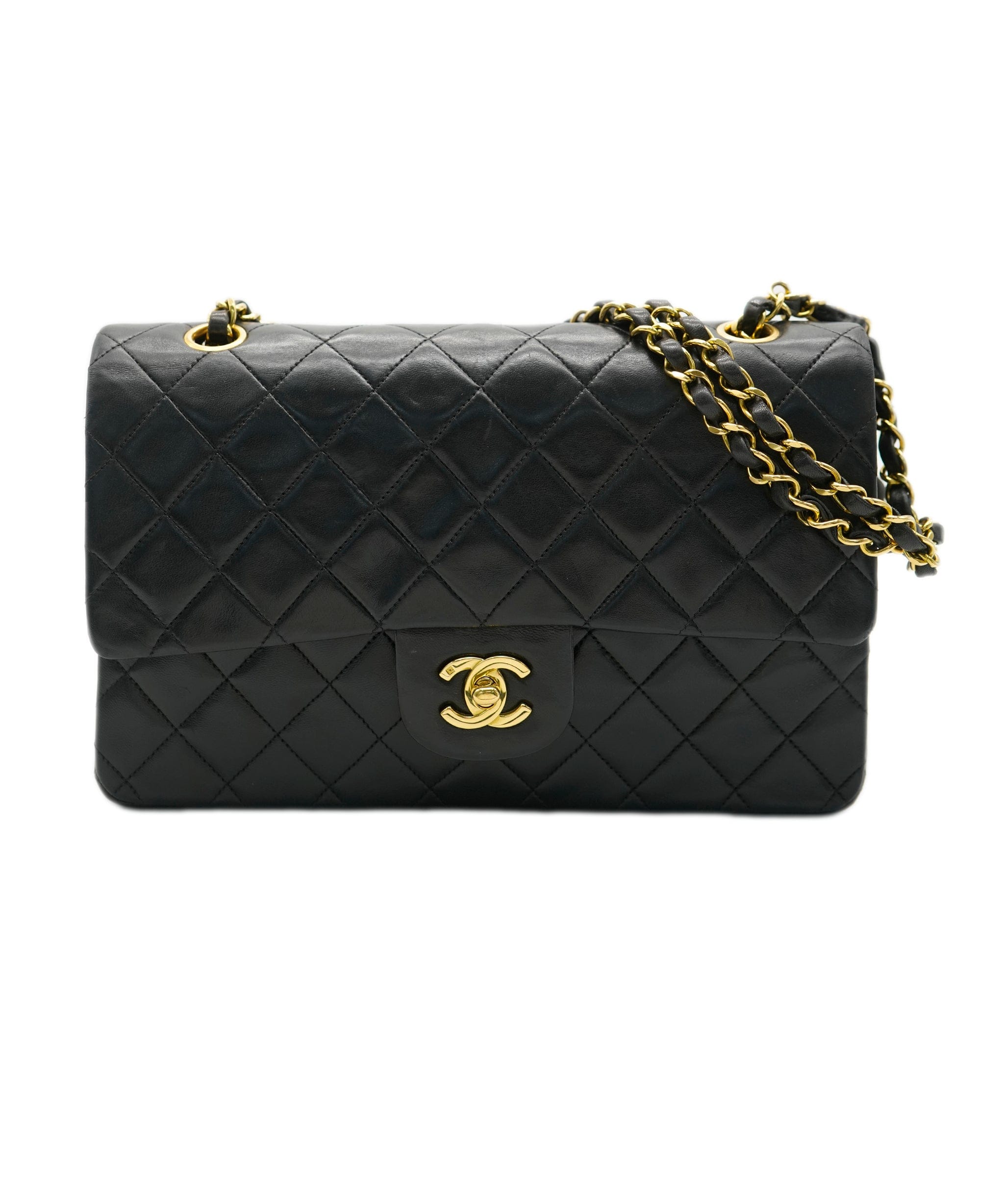 Chanel Chanel Vintage Classic Flap Medium Black Lambskin GHW #3 ASL10545