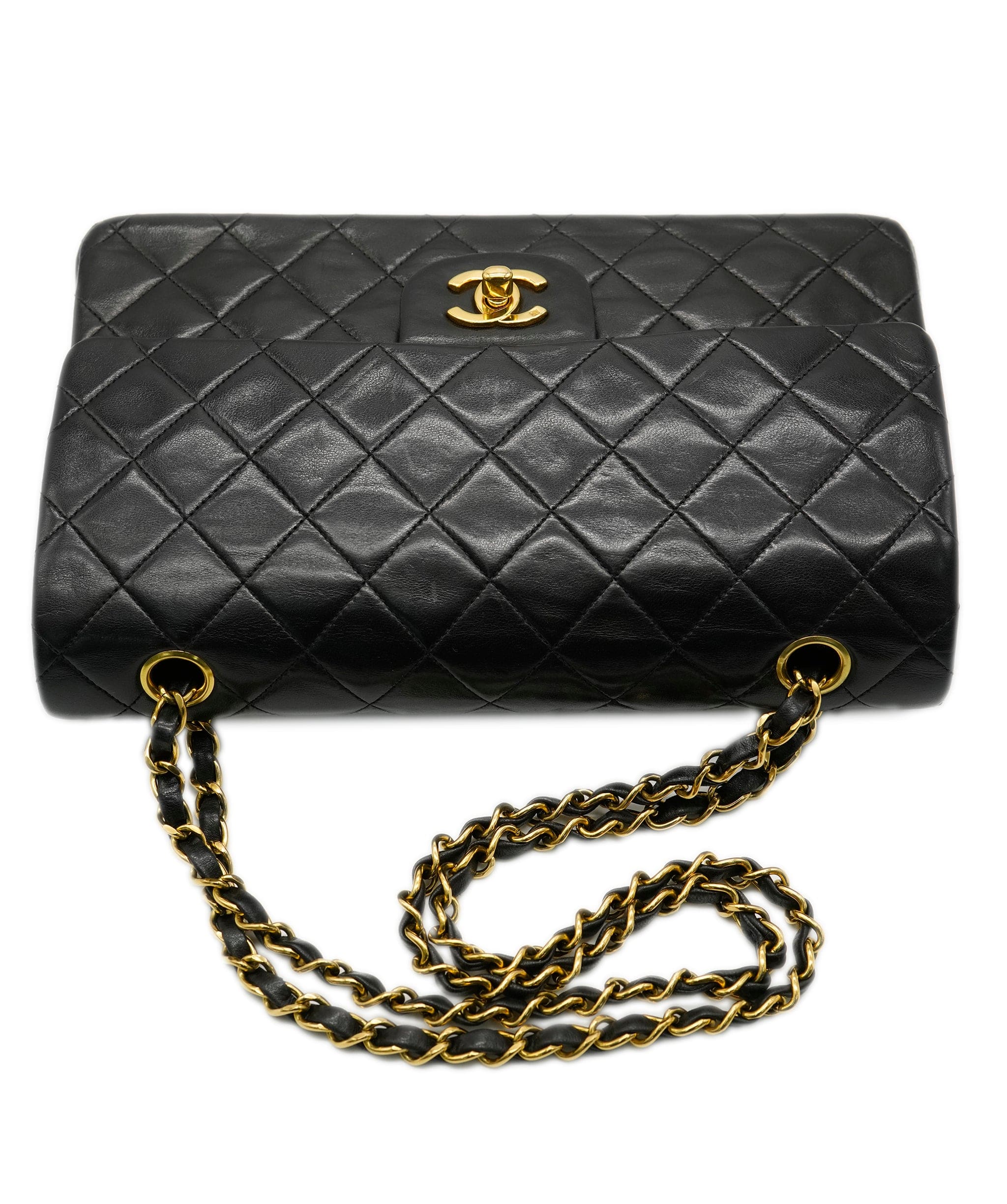 Chanel Chanel Vintage Classic Flap Medium Black Lambskin GHW #3 ASL10546