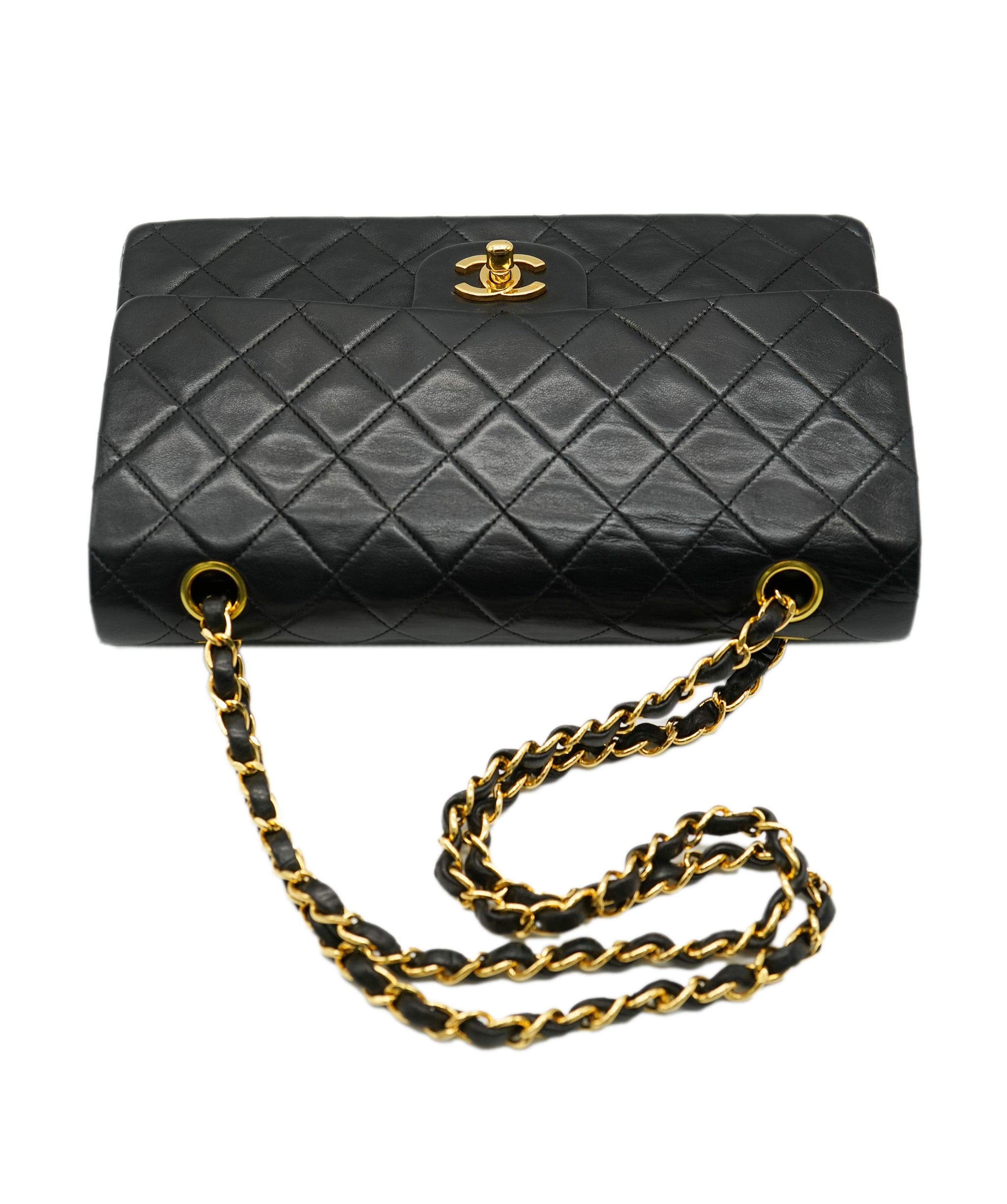 Chanel Chanel Vintage Classic Flap Medium Black Lambskin GHW #5 ASL10626