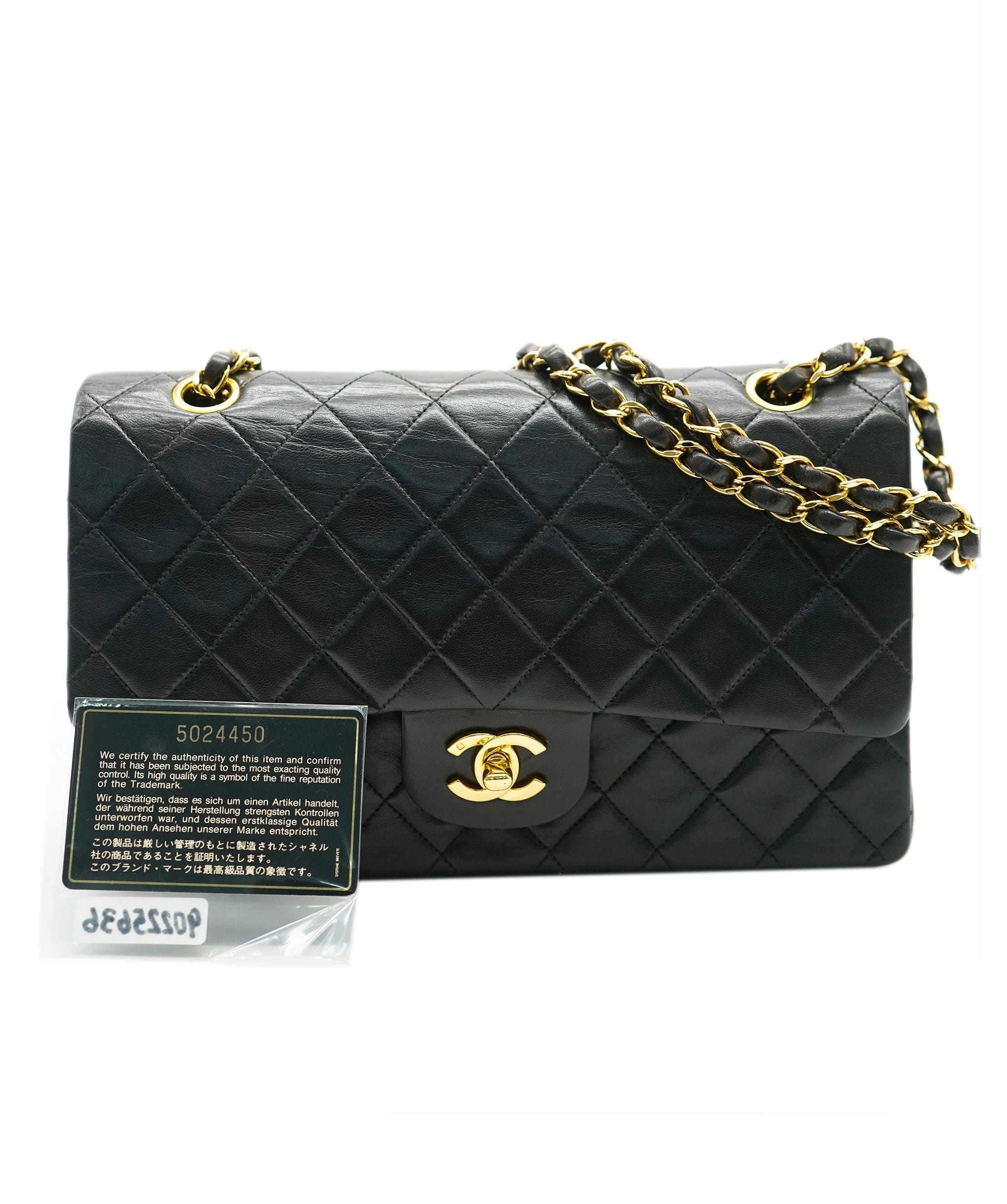 Chanel Chanel Vintage Classic Flap Medium Black Lambskin GHW #5 ASL10626