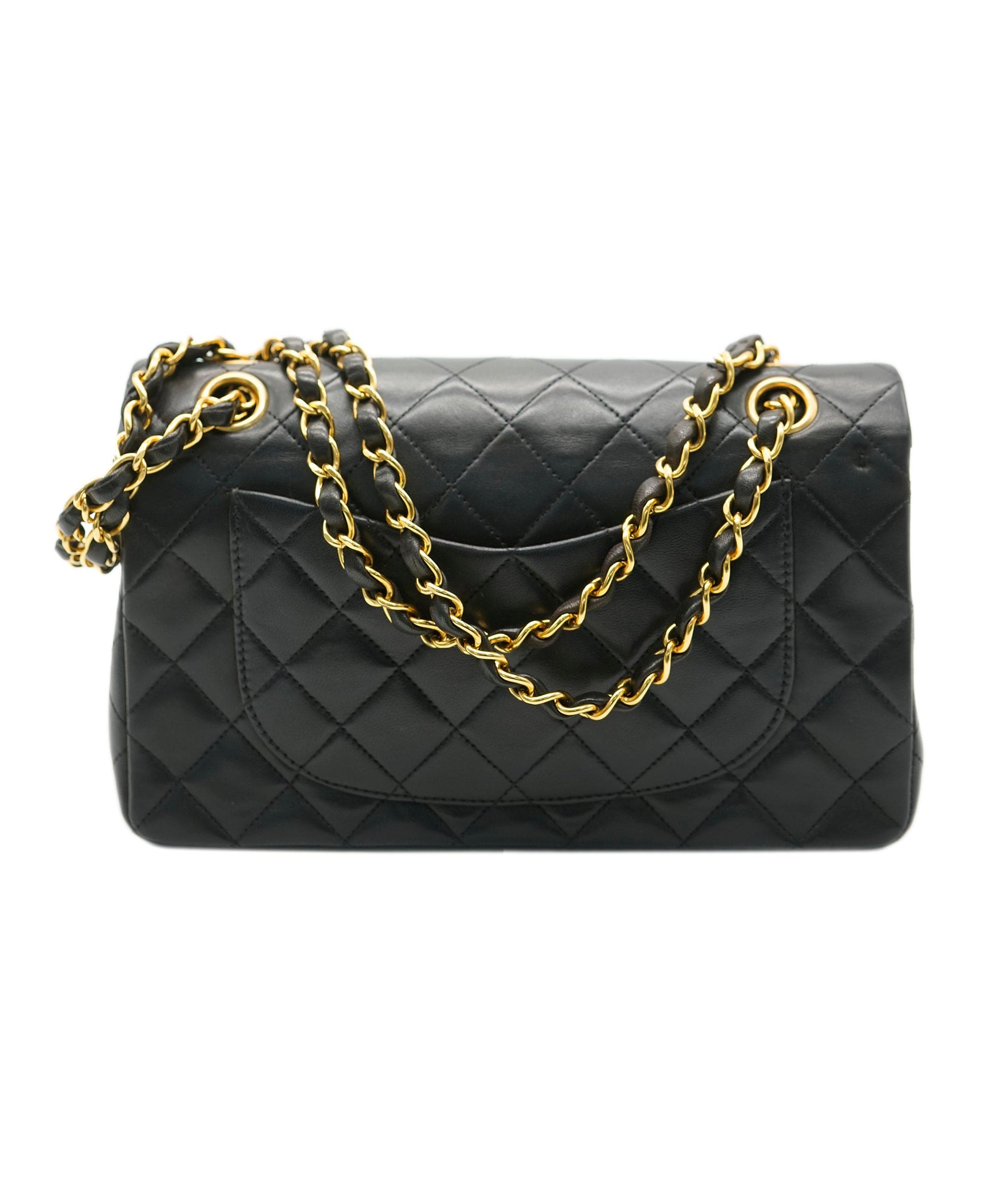 Chanel Chanel Vintage Classic Flap Small Black Lambskin GHW #3 ASL10542