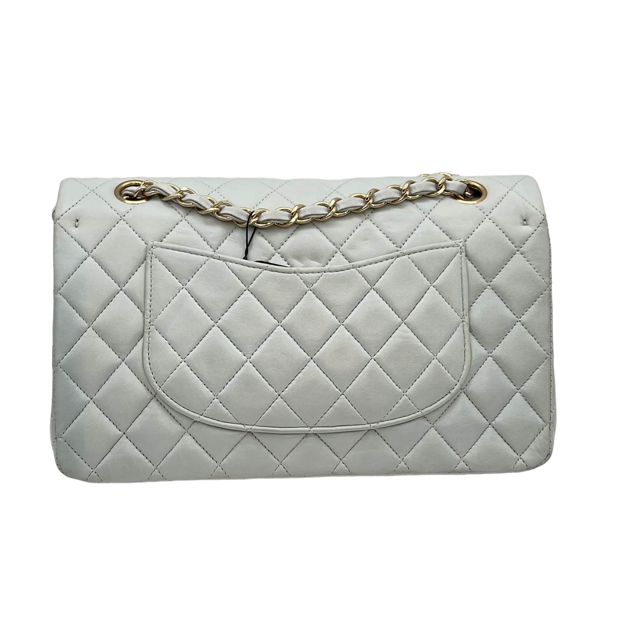 Chanel Chanel Vintage Classic Flap White Lambskin GHW LP90193515 ASC2470