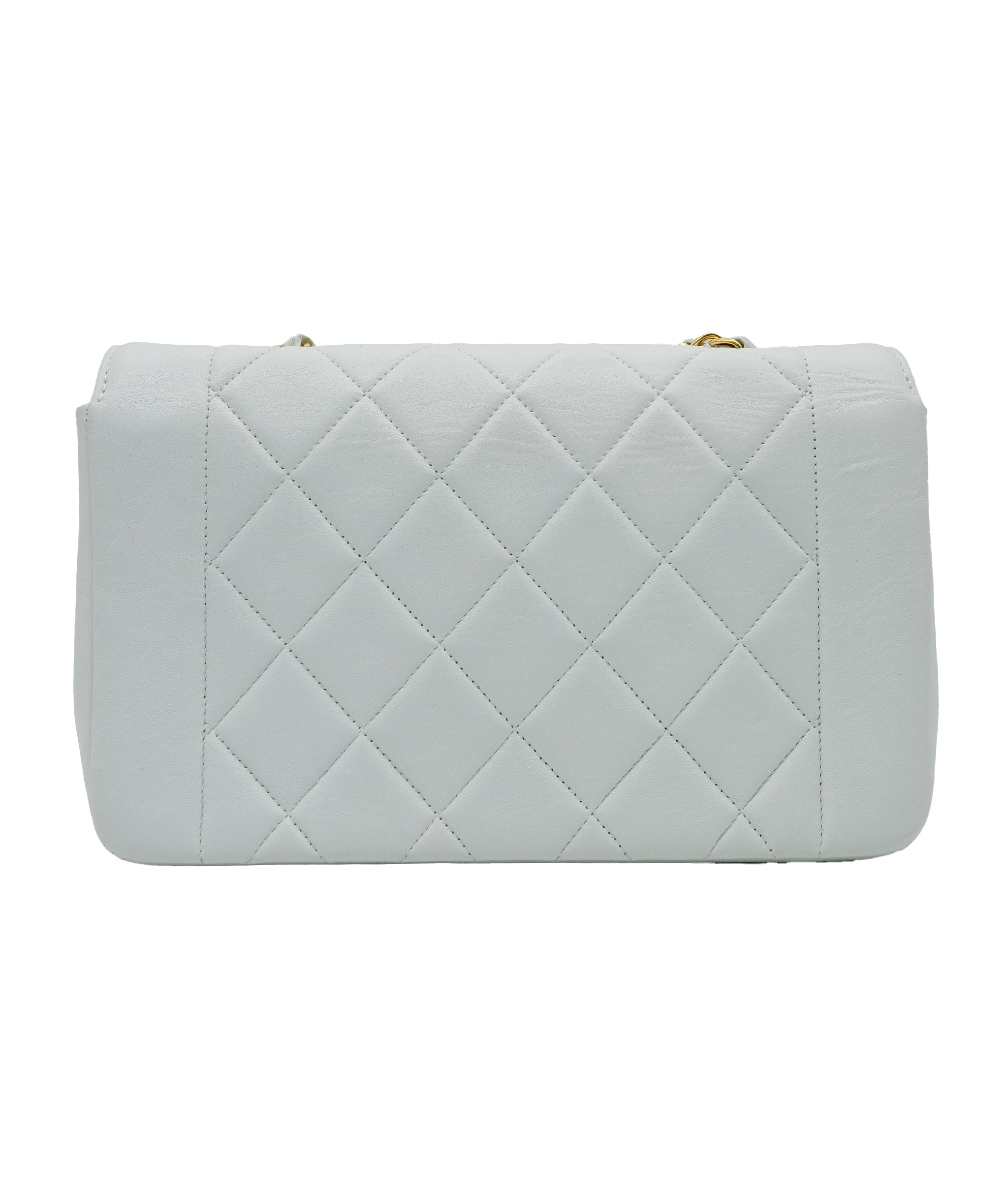 Chanel Chanel Vintage Diana Small White Lambskin GHW #2 ASL8683