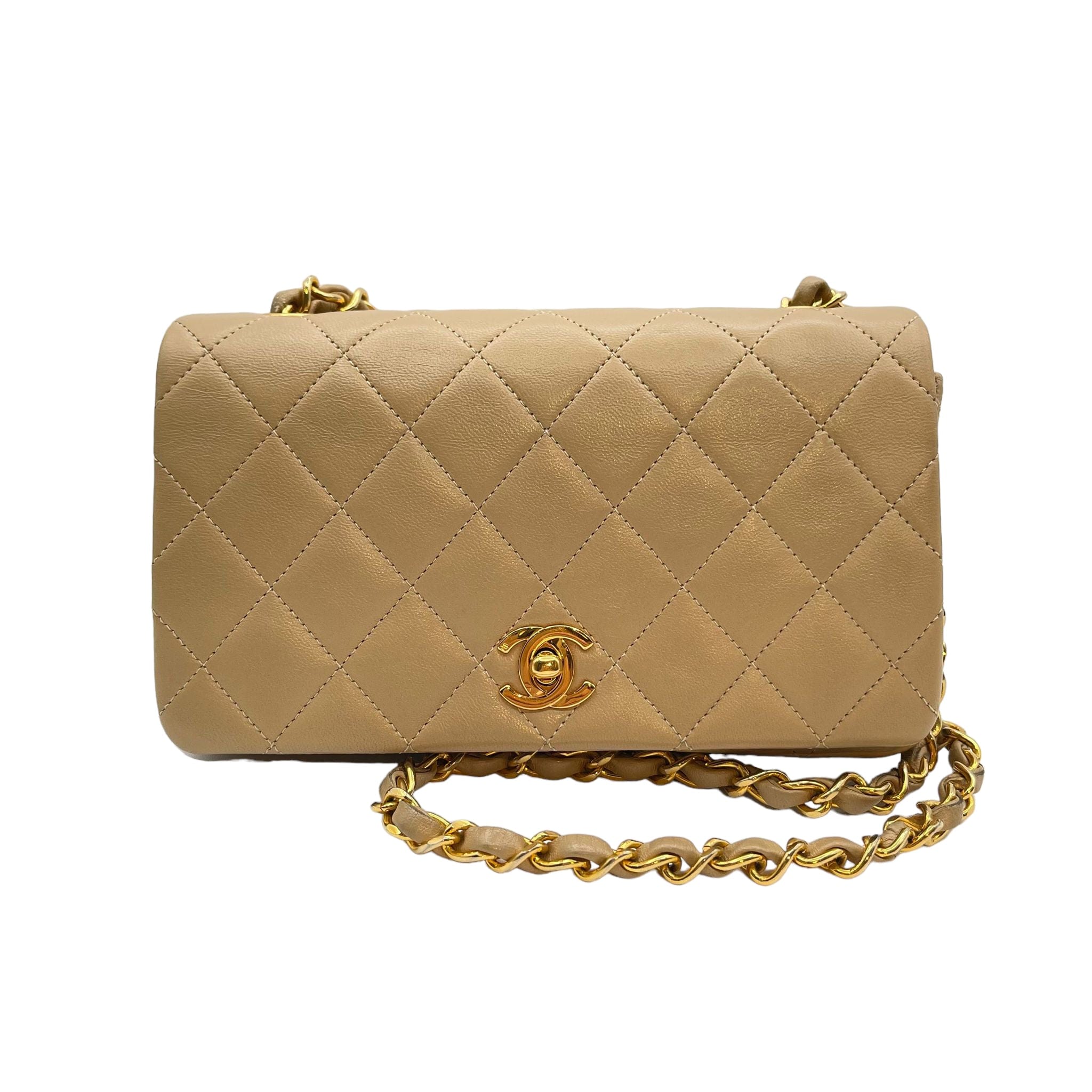 Chanel Chanel Vintage Full Flap Beige Lambskin GHW LP90197088