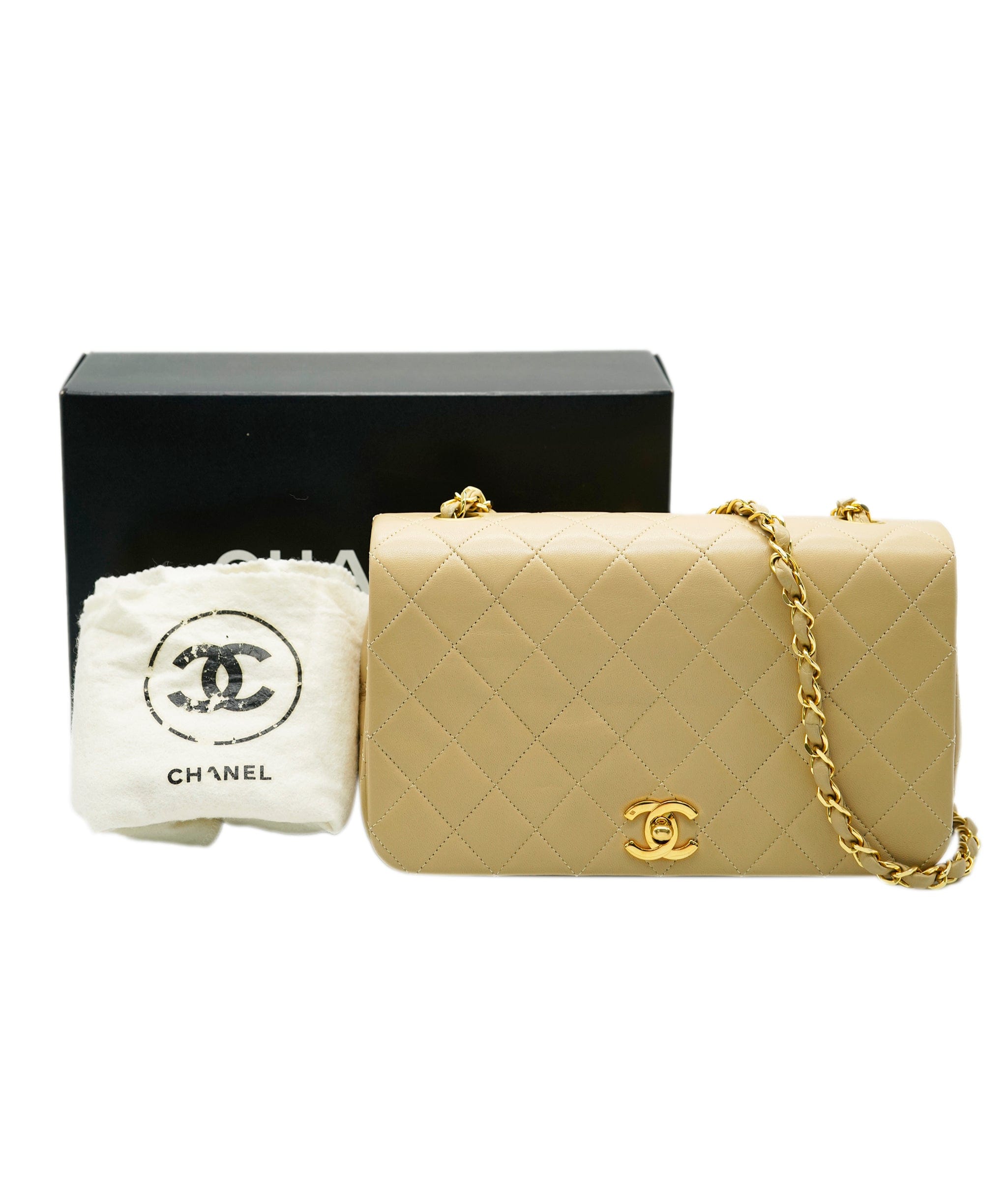 Chanel Chanel Vintage Full Flap Lambskin GHW crossbody  ALC1017