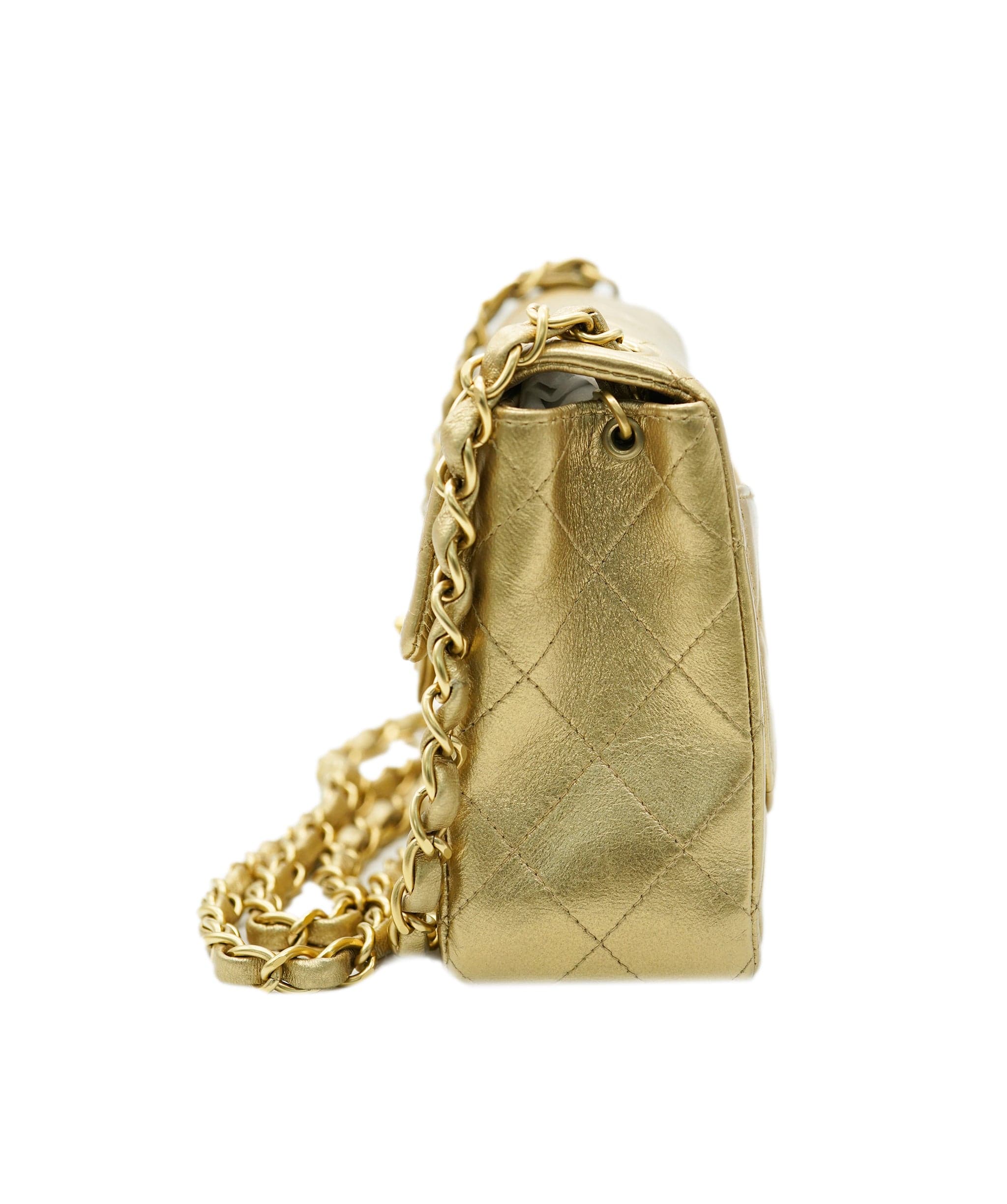 Chanel Chanel Vintage Gold Mini Square 17 Chain Shoulder Bag DBXS0022