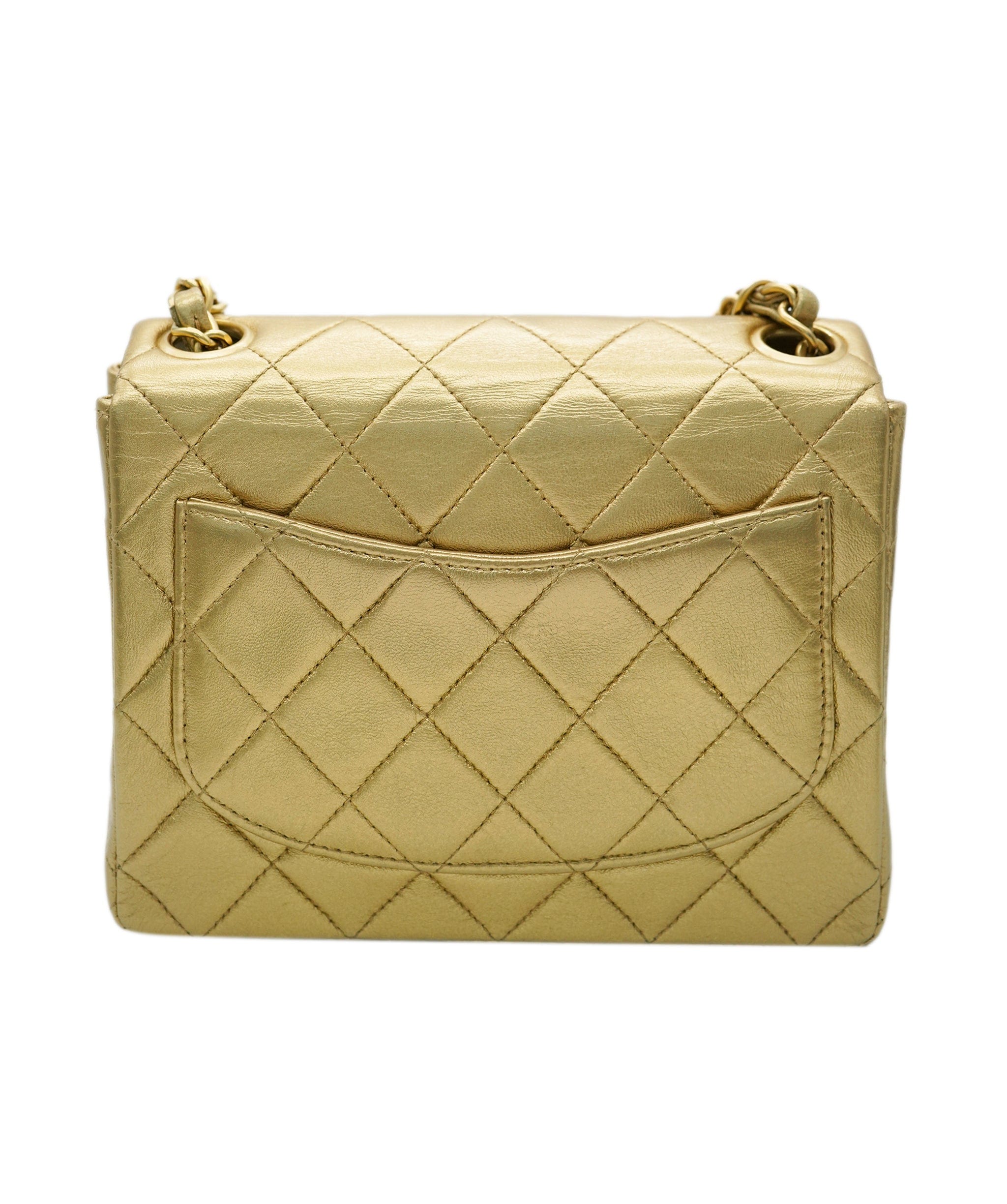 Chanel Chanel Vintage Gold Mini Square 17 Chain Shoulder Bag DBXS0022