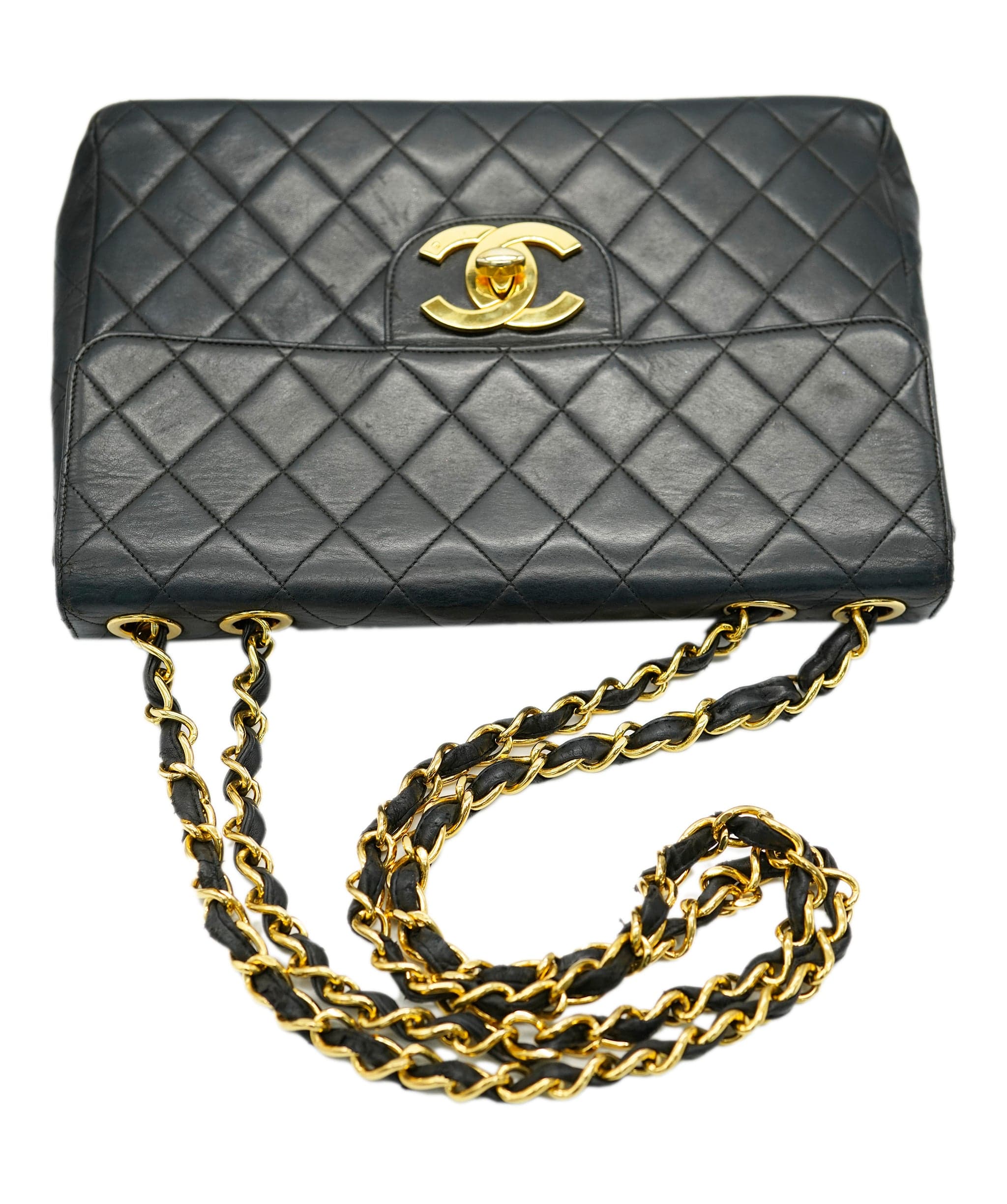 Chanel Chanel vintage jumbo black with GHW - serial sticker & dustbag - AJC0732