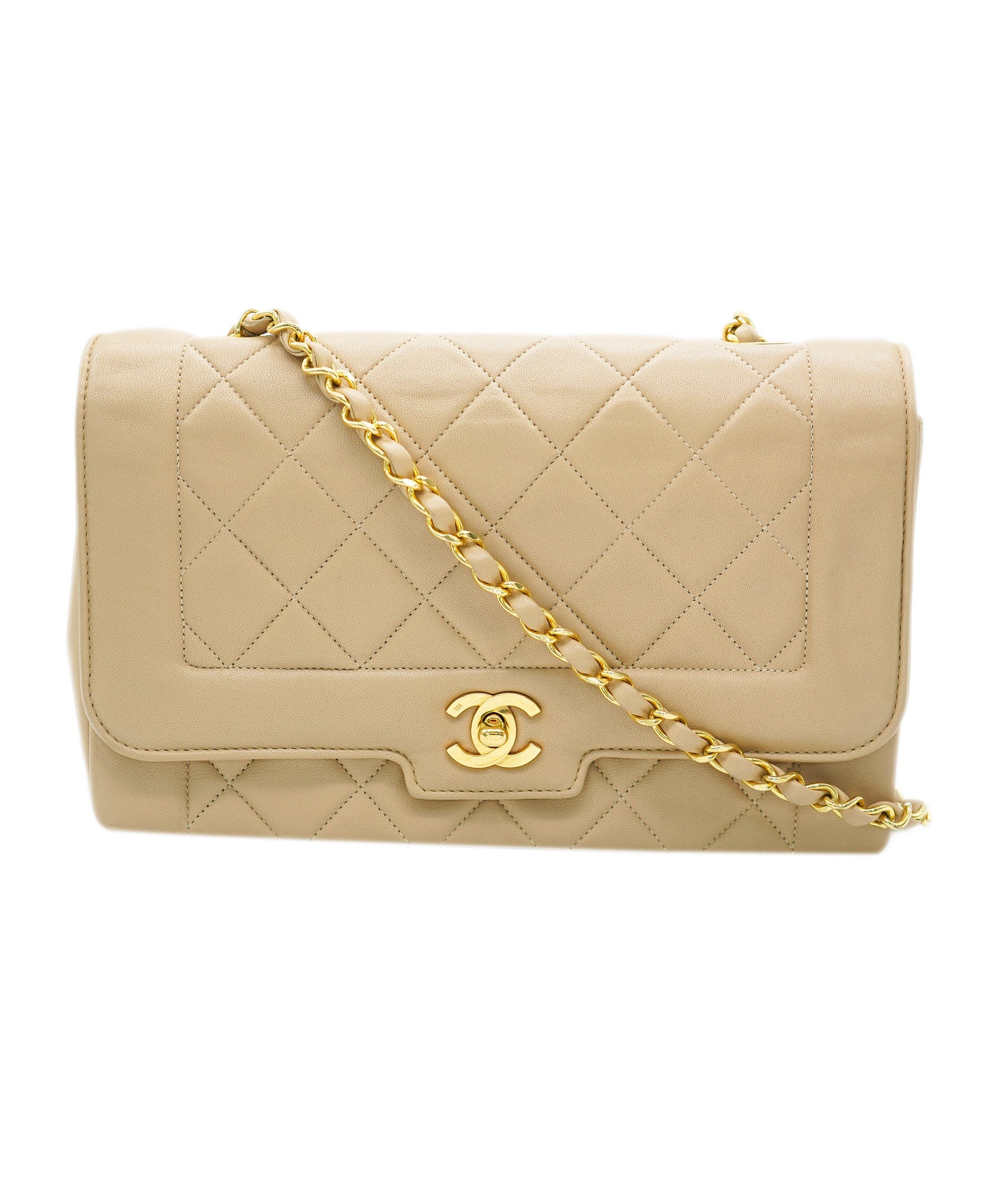 Chanel Chanel Vintage Matelasse Beige Lambskin Flap DBXS0025