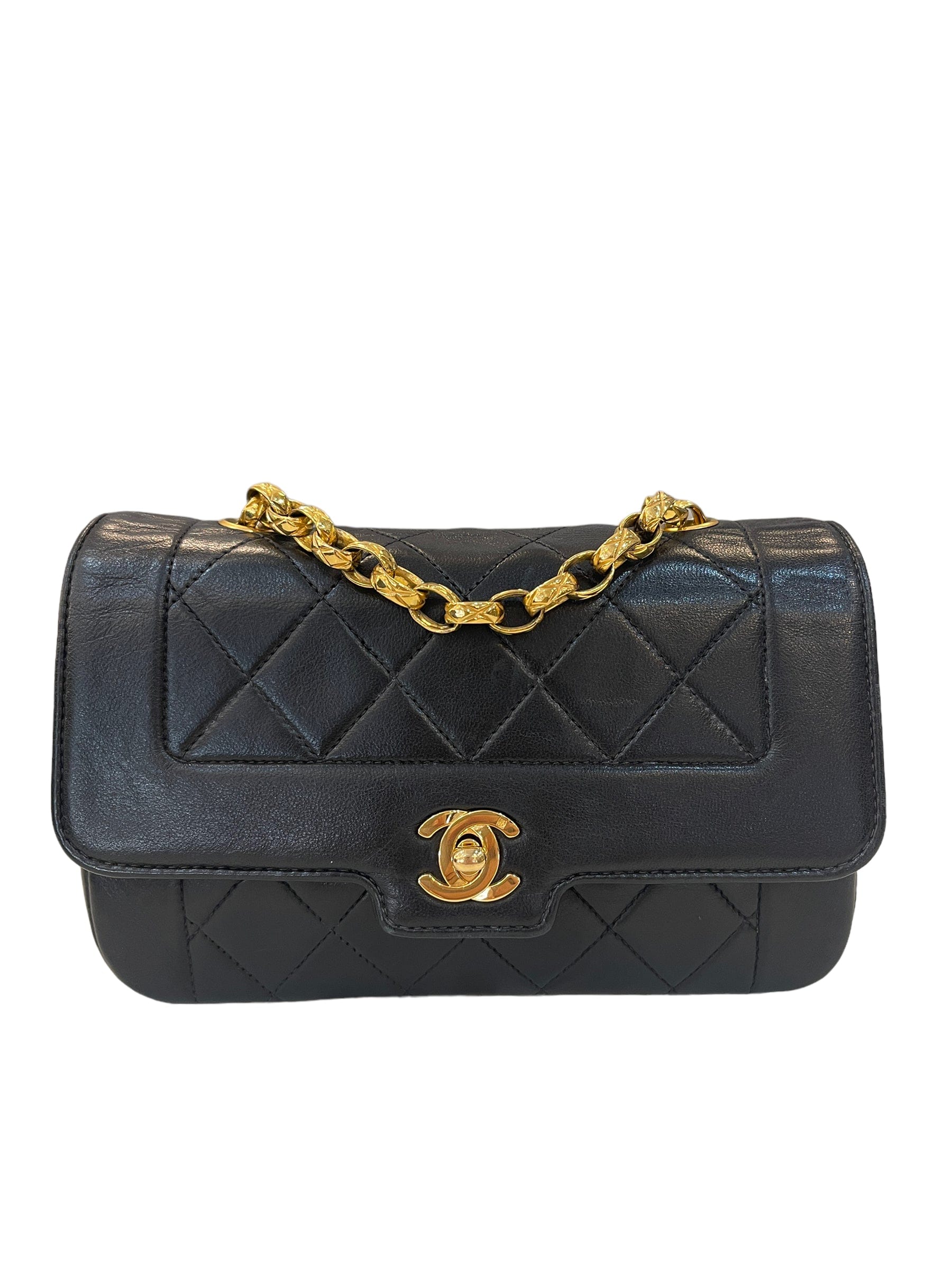 Chanel Chanel Vintage Mini Mademoiselle Black Lambskin Bijoux 90174735