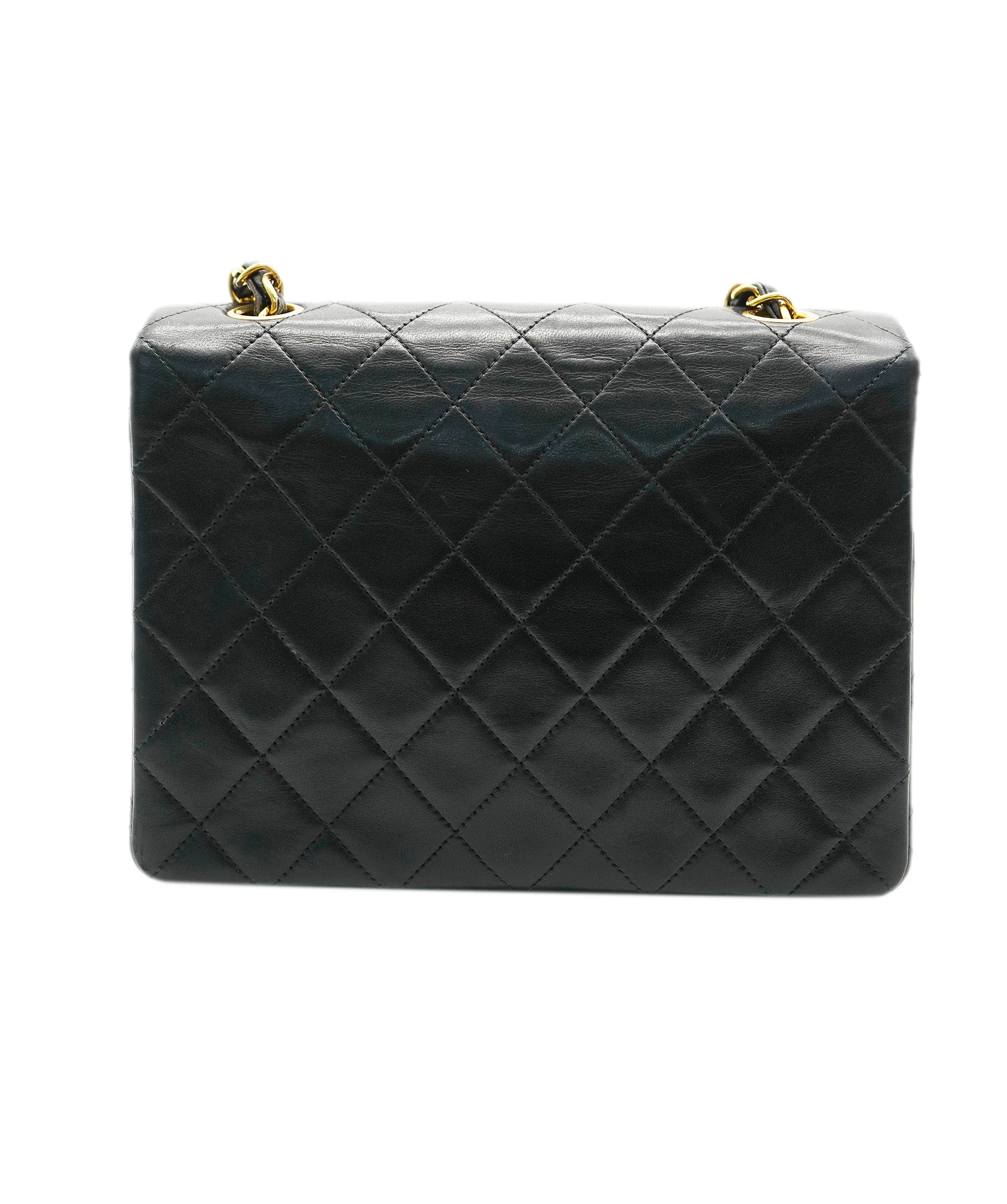 Chanel Chanel Vintage Mini Square Black Lambskin GHW #2 ASL10536