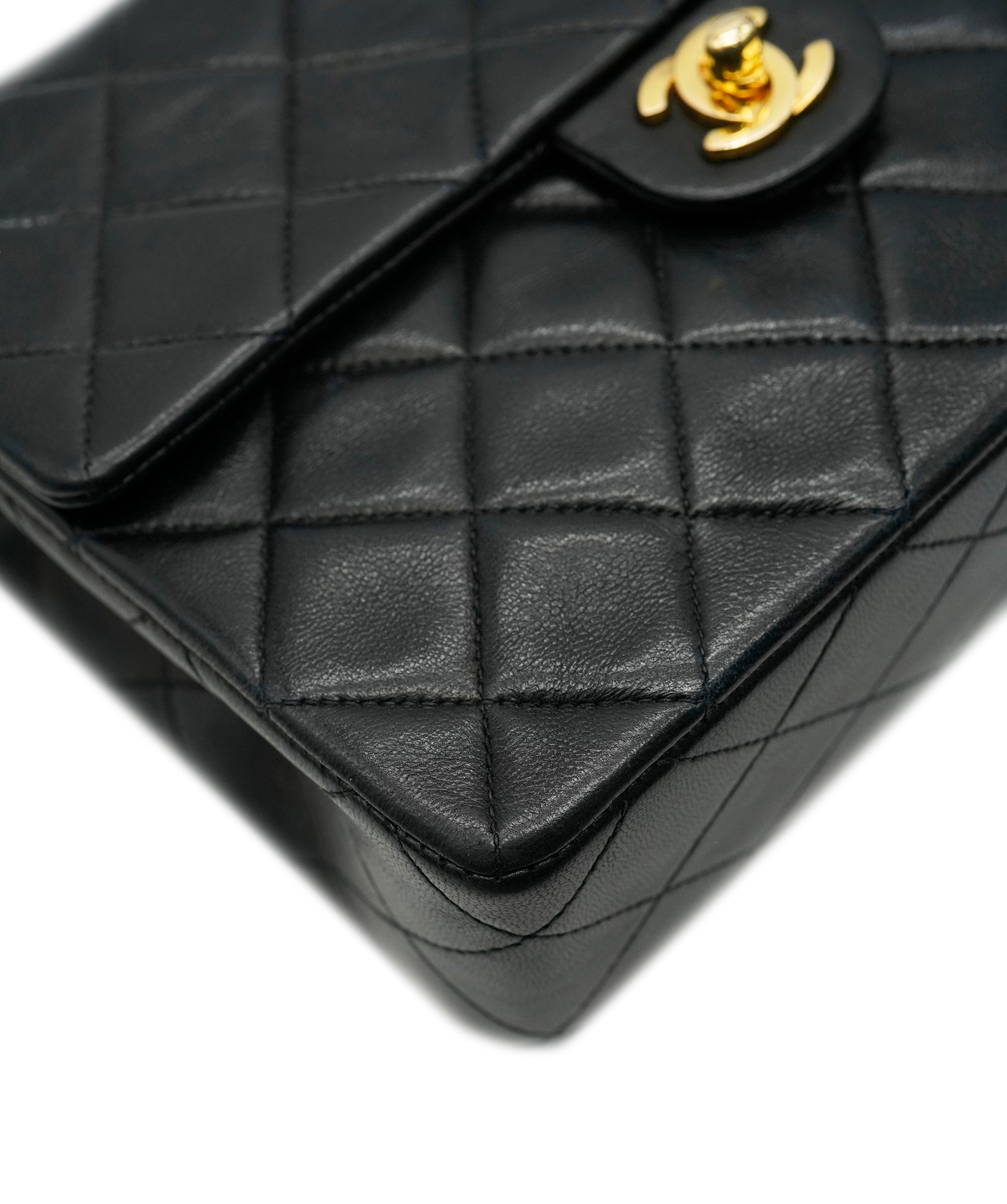 Chanel Chanel Vintage Mini Square Black Lambskin GHW ASL10539