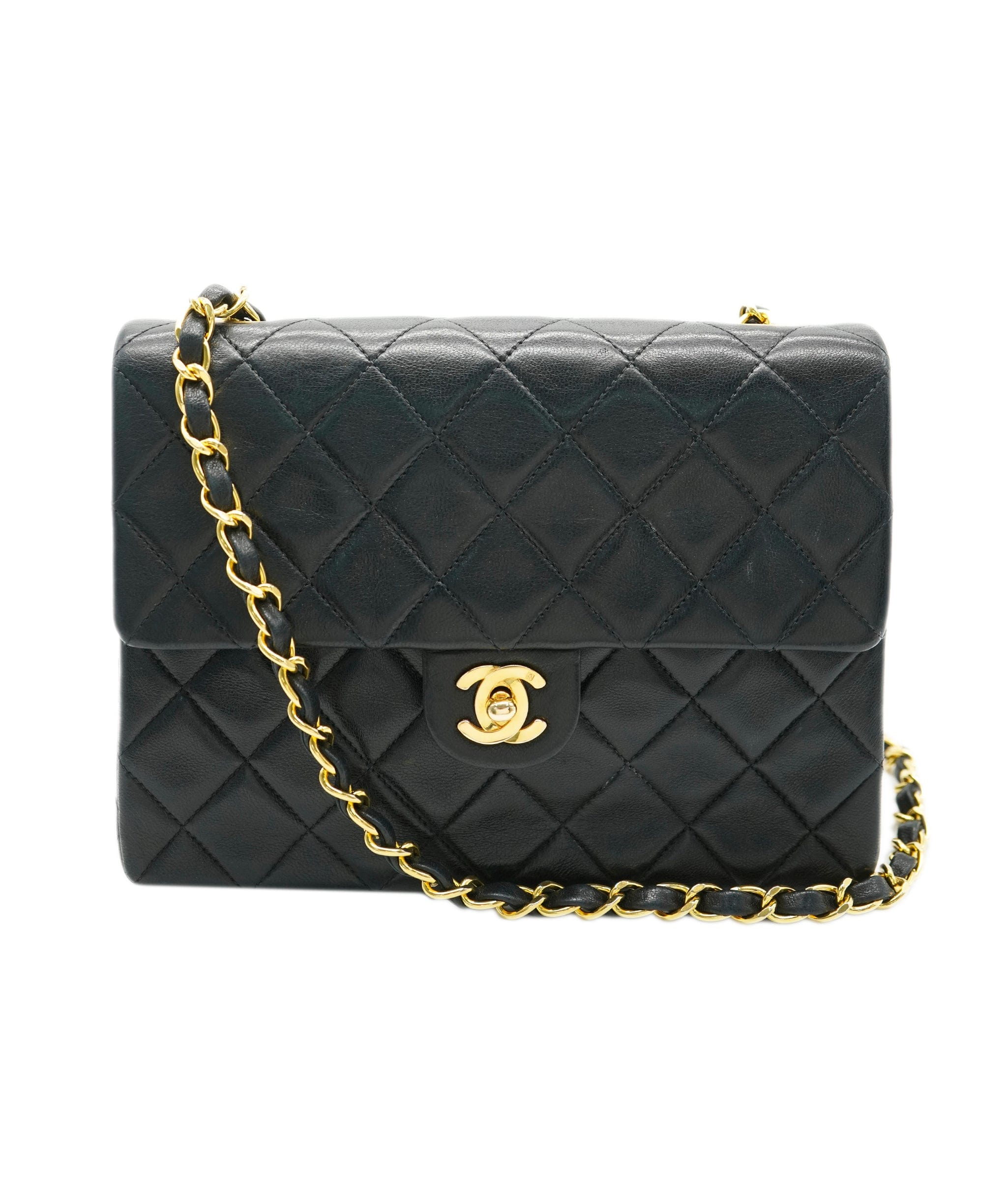 Chanel Chanel Vintage Mini Square Black Lambskin GHW ASL10539