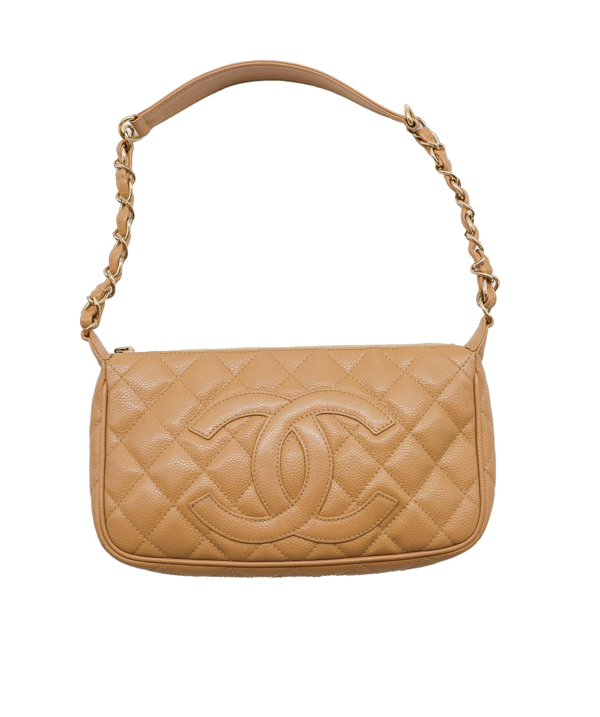 Chanel Chanel Vintage One Shoulder Bag Gold Caviar Skin - DXBS1350