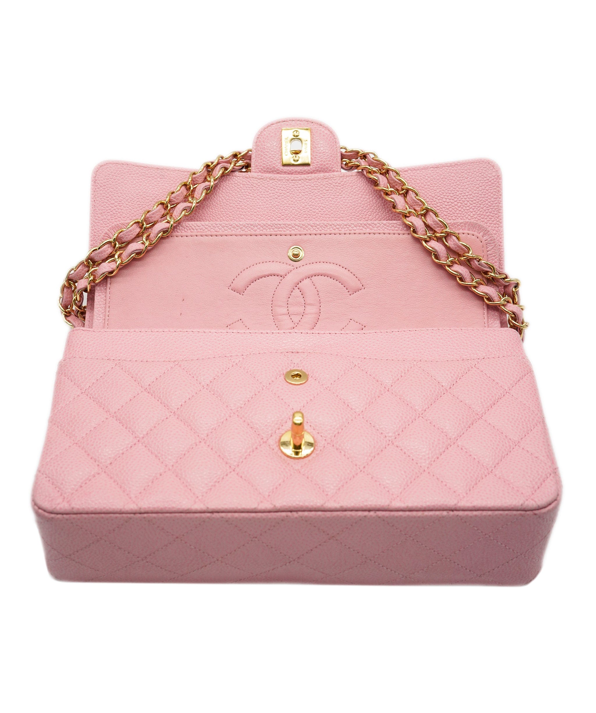 Chanel Chanel Vintage Rose Sakura Pink Caviar Medium Classic Flap Bag 24k GHW ASL4210