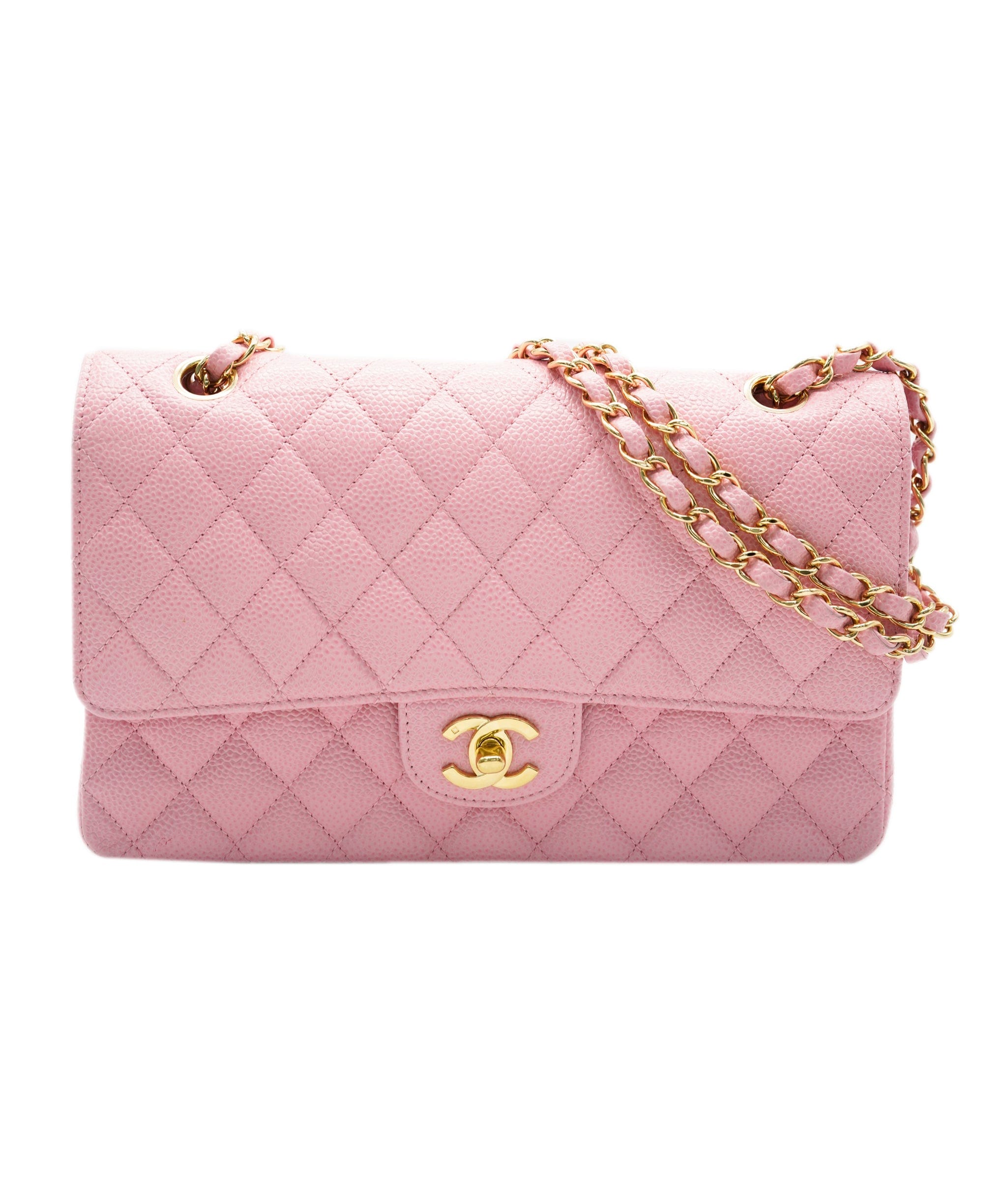 Chanel Chanel Vintage Rose Sakura Pink Caviar Medium Classic Flap Bag 24k GHW ASL4210