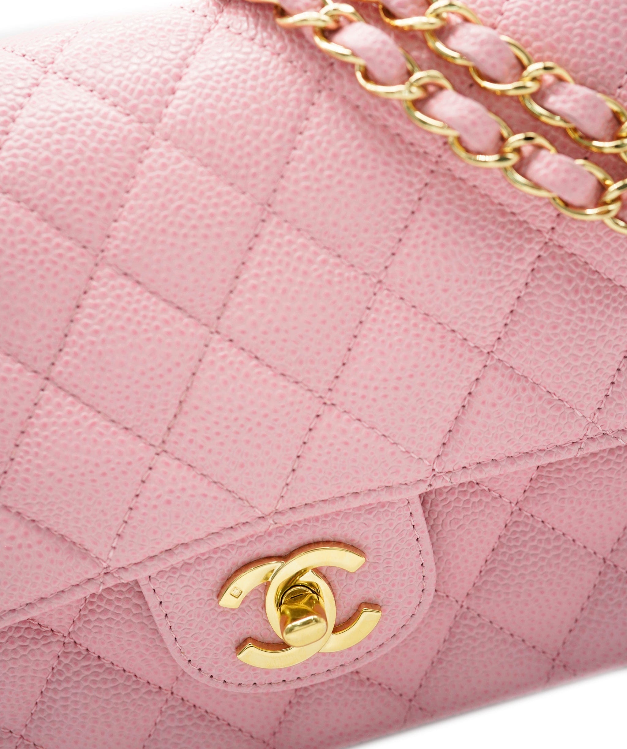 Chanel Chanel Vintage Rose Sakura Pink Caviar Medium Classic Flap Bag 24k GHW ASL4210