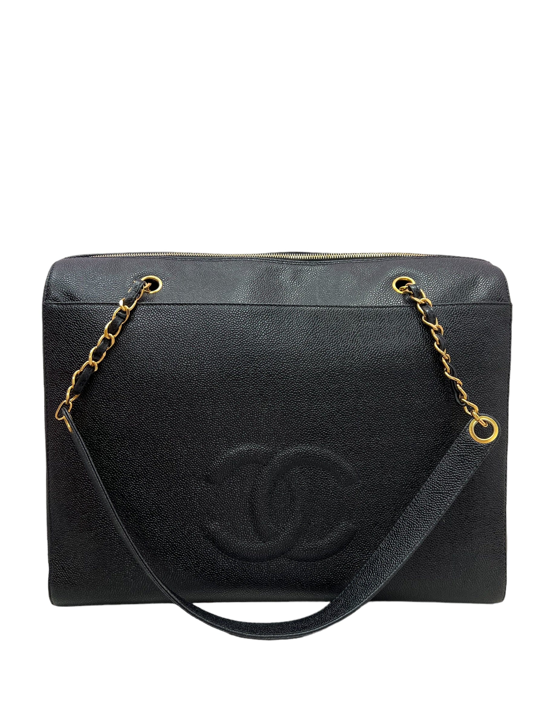 Chanel Chanel Vintage Timeless Black Caviar Zip Tote #5 SKC1537