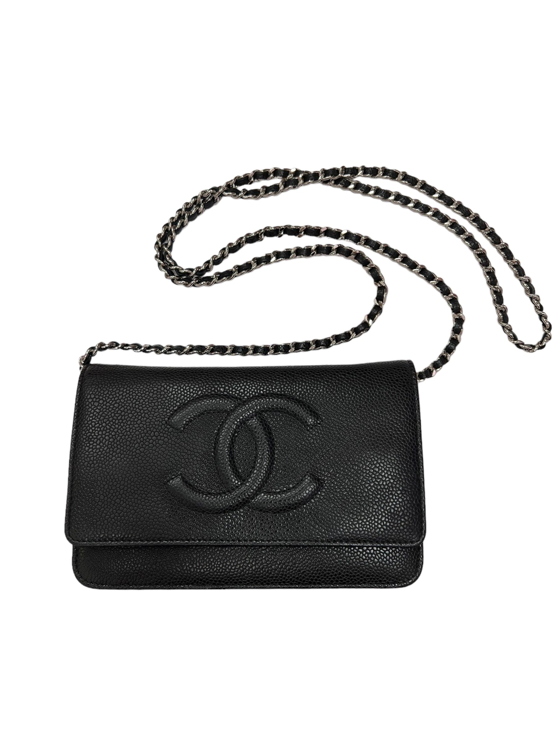 Chanel Chanel Vintage Timeless CC WOC Black Caviar SHW SKC1568