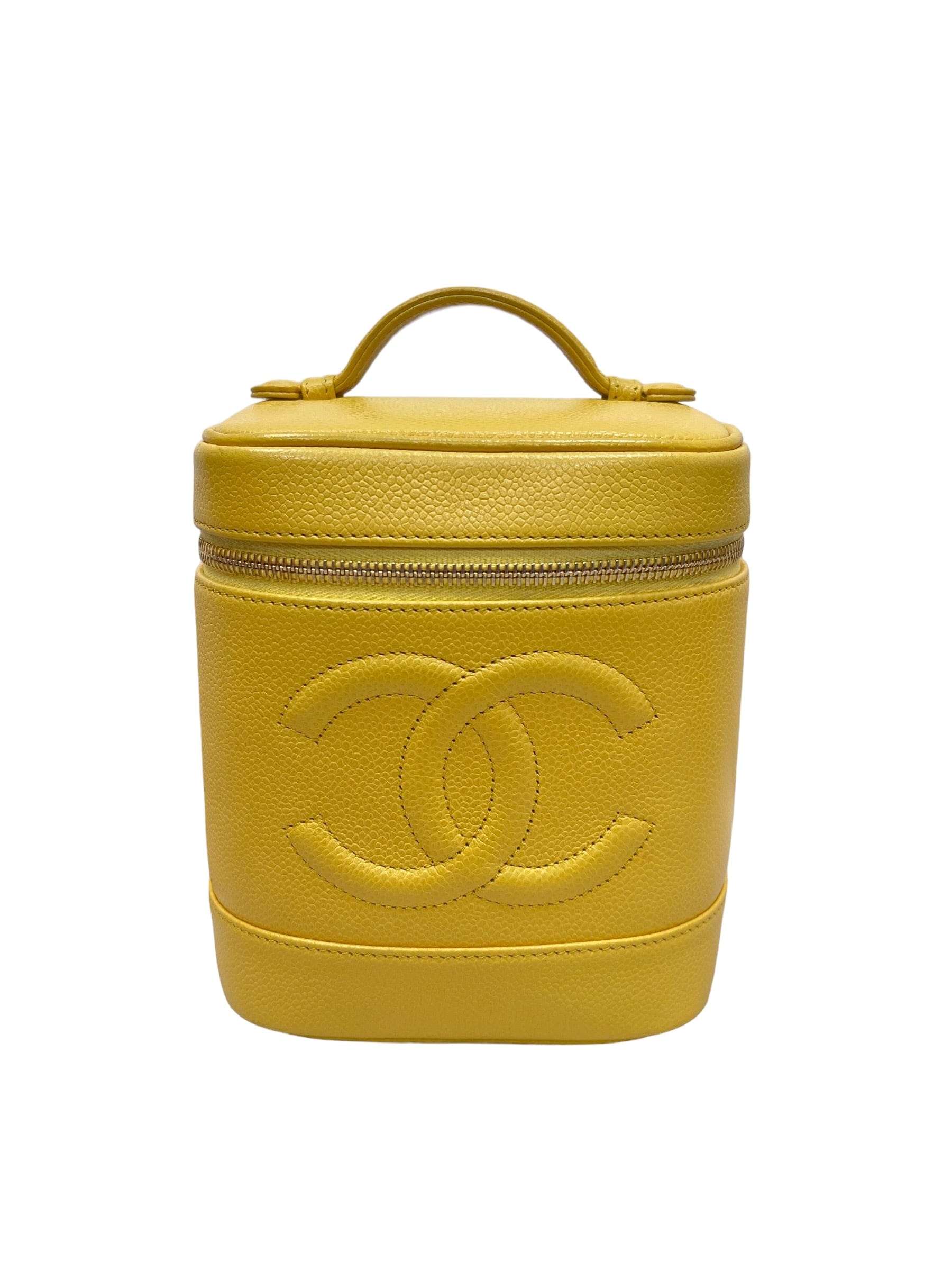 Chanel Chanel Vintage Vanity Yellow Caviar GHW SKL1624