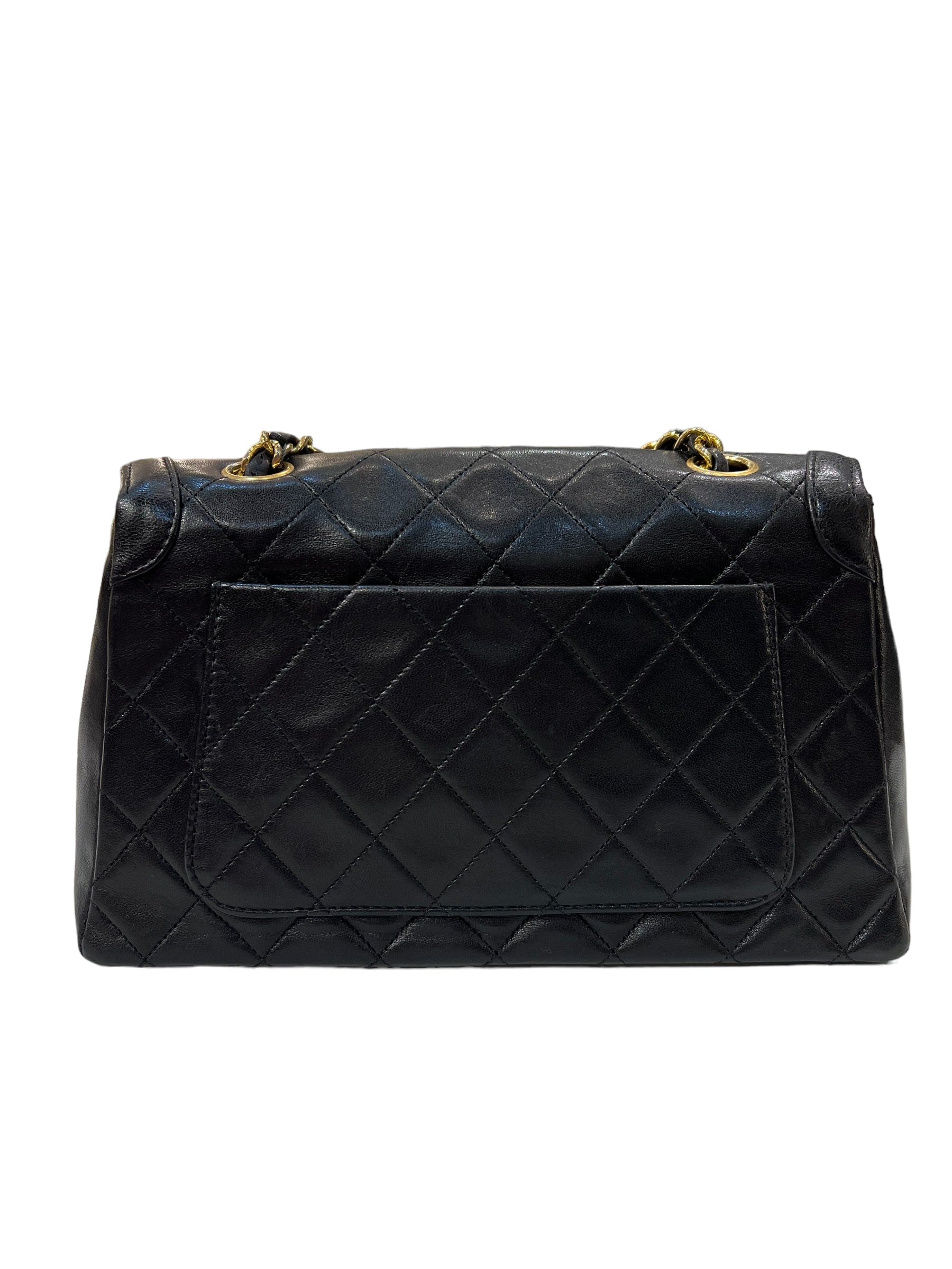 Chanel Chanel Vintage Wave Flap Black Lambskin GHW 90160665