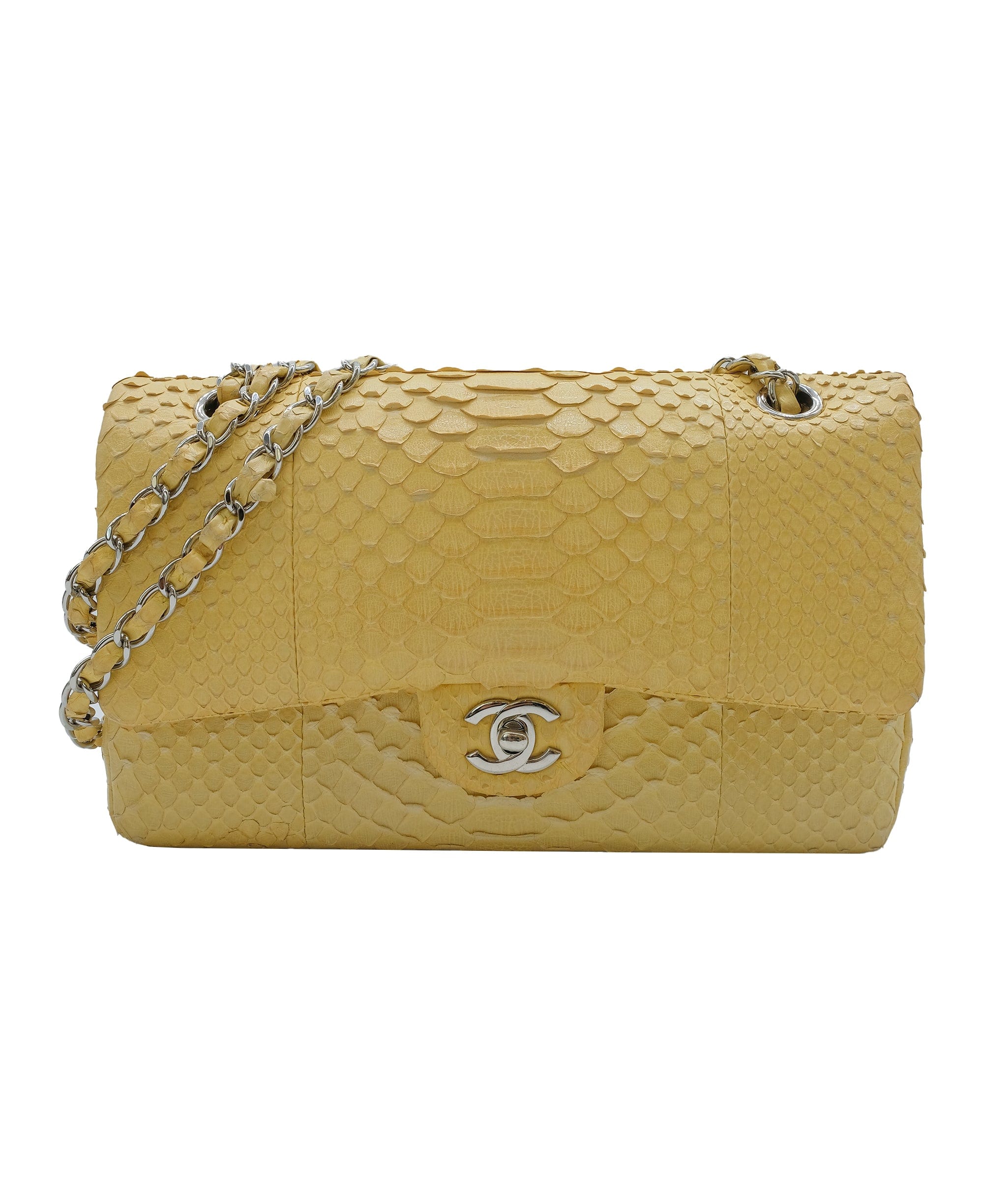 Chanel Chanel Yellow Python Medium Double Yellow Python ASC5273