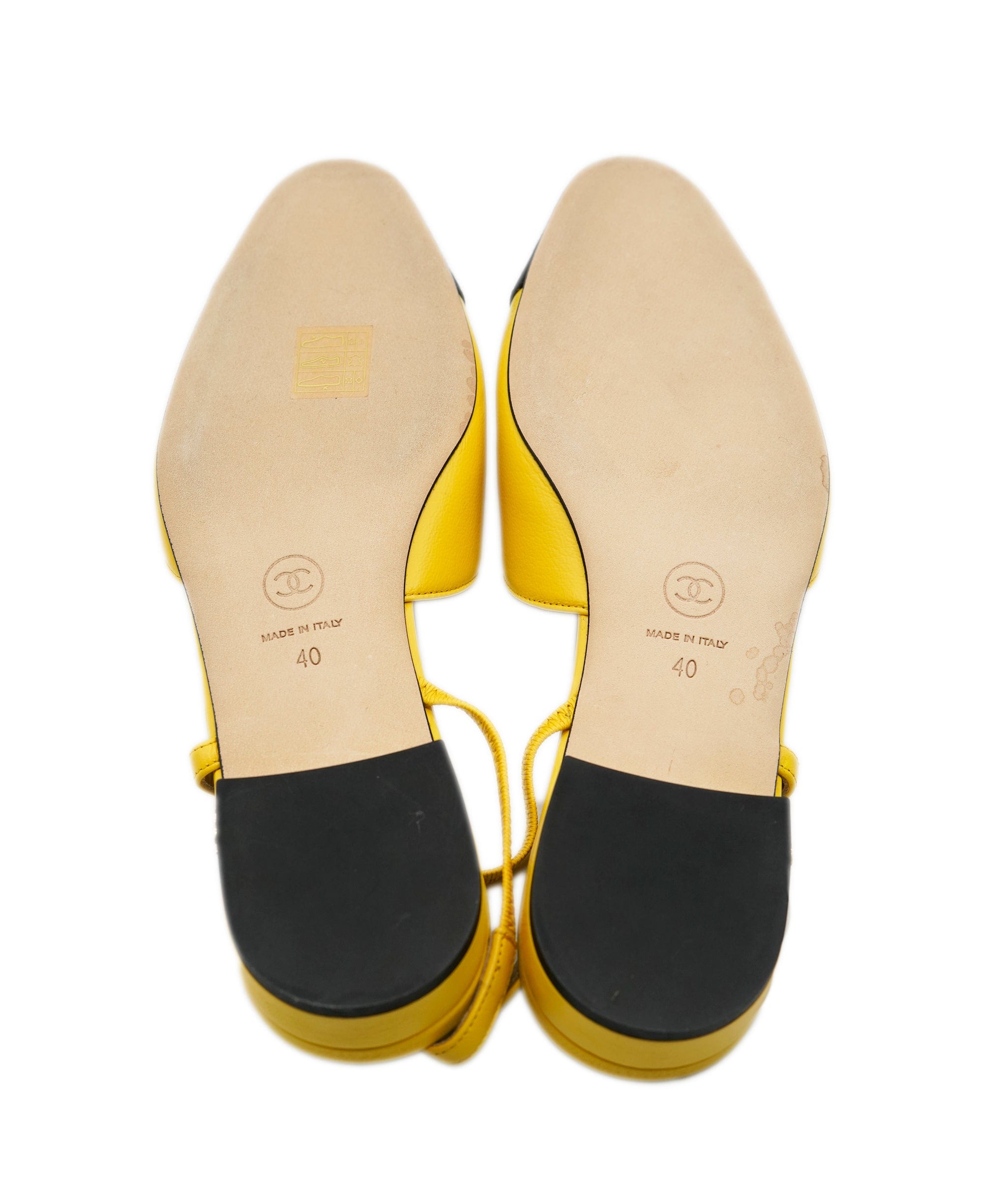 Chanel Chanel yellow slingbacks 40 - AJC0124