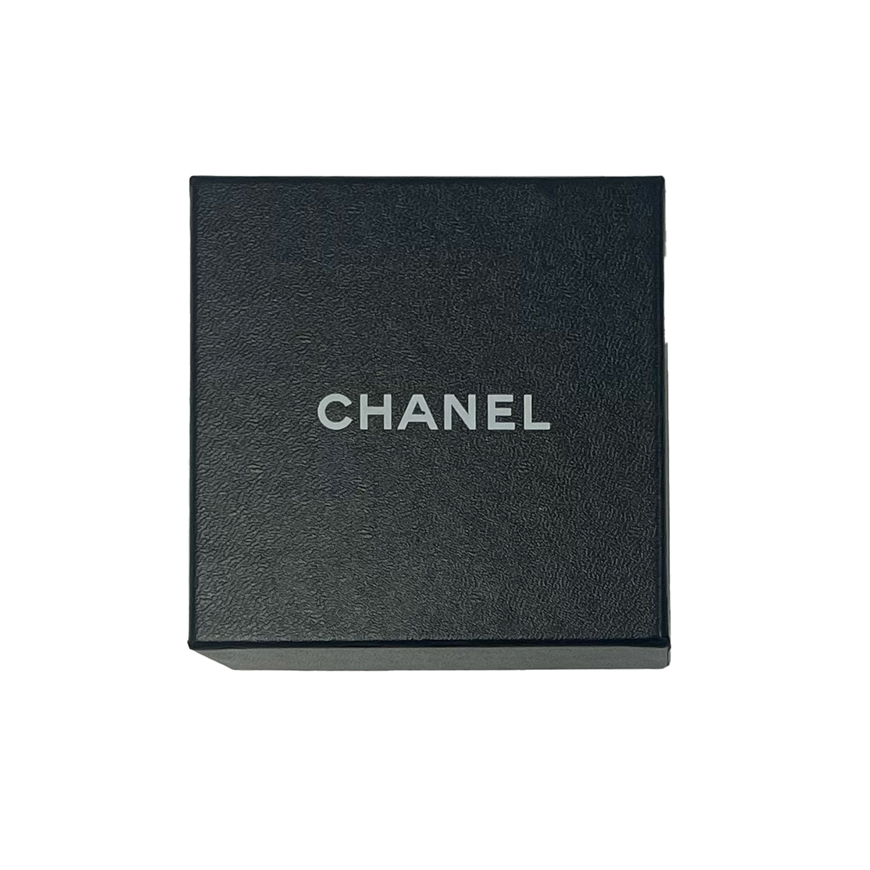 Chanel Chanel 2014 Grey Faux Pearl Multi Strand Bracelet With CC Charm in Ruthenium