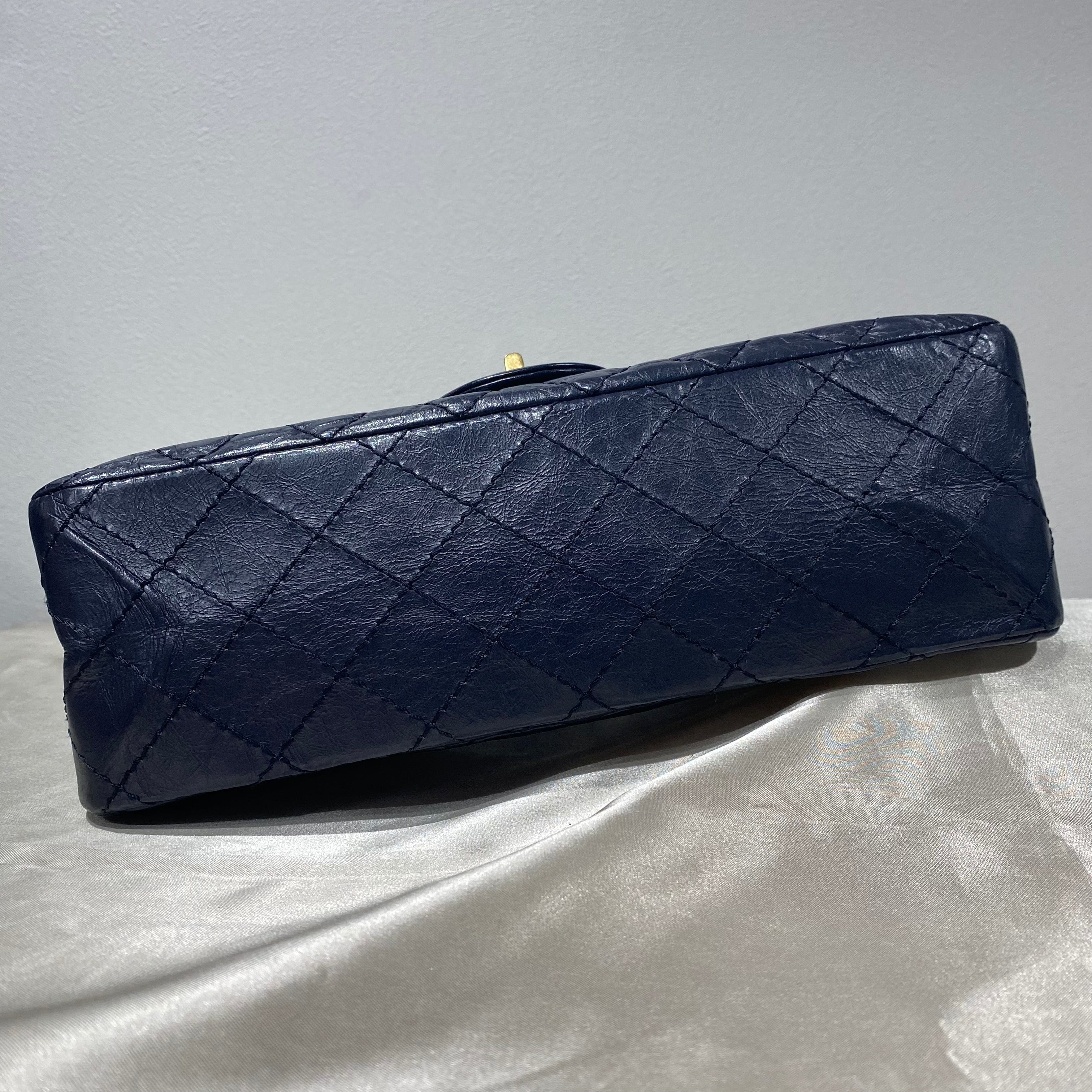 Chanel CHANEL 2.55 CHAIN SHOULDER BAG NAVY CALF SKIN 90191349