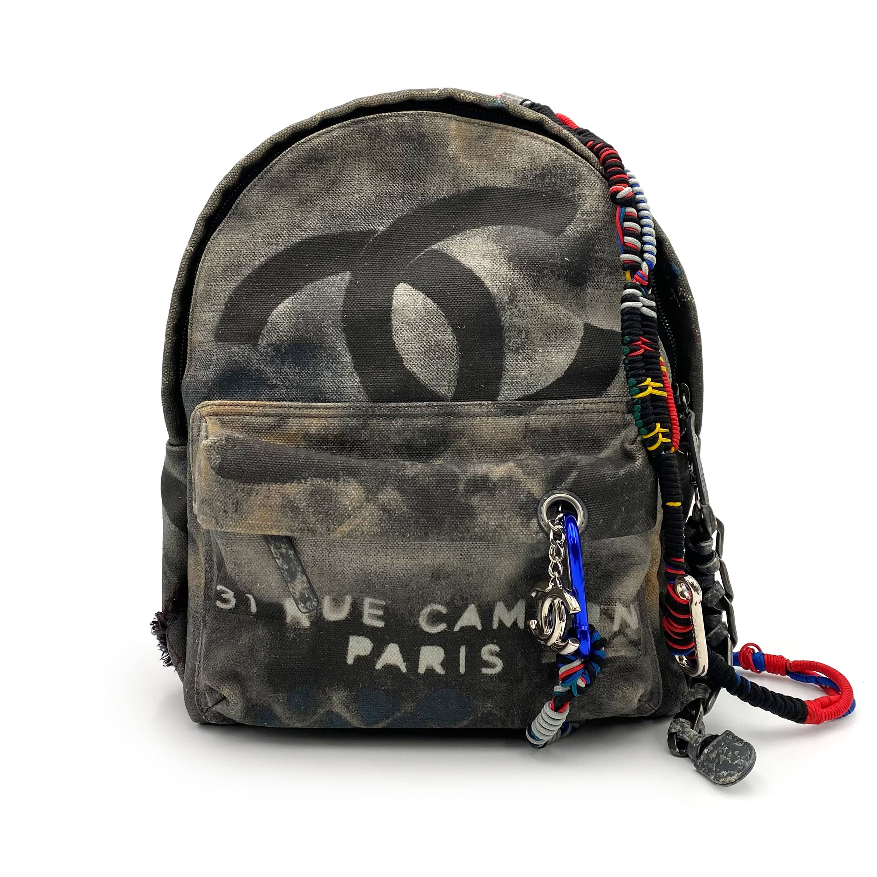 Chanel CHANEL BACK PACK GRAFFITI COCOMARK NEWSPAPER ACTⅡ A92352 MULTICOLOR CANVAS 90236747