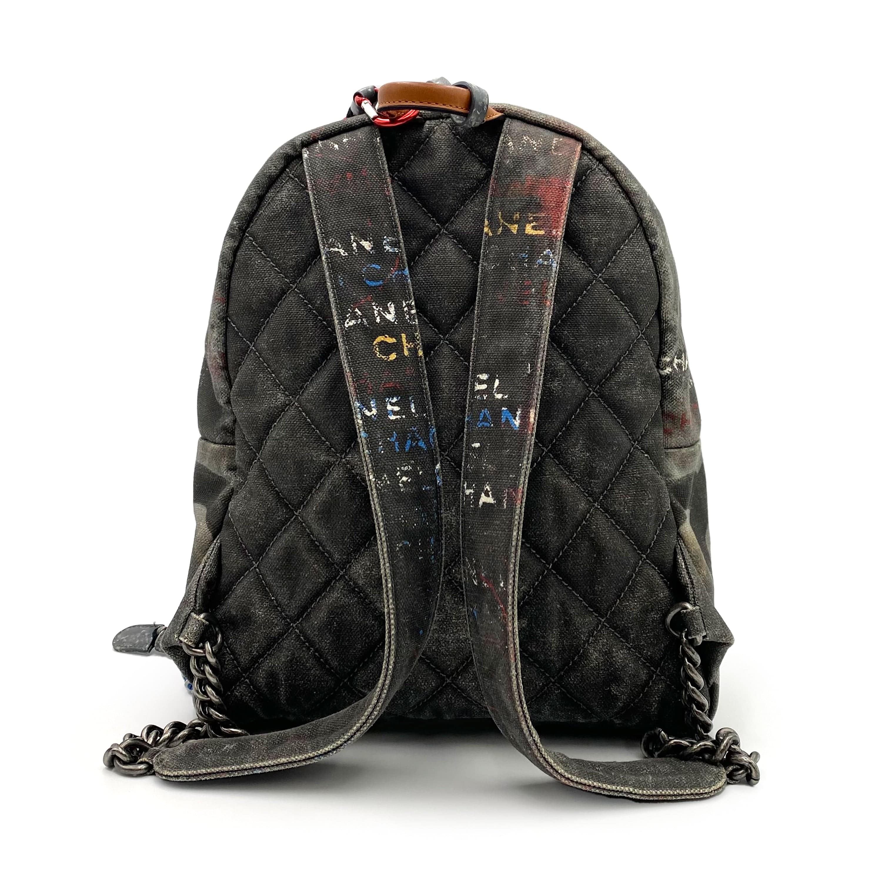 Chanel CHANEL BACK PACK GRAFFITI COCOMARK NEWSPAPER ACTⅡ A92352 MULTICOLOR CANVAS 90236747