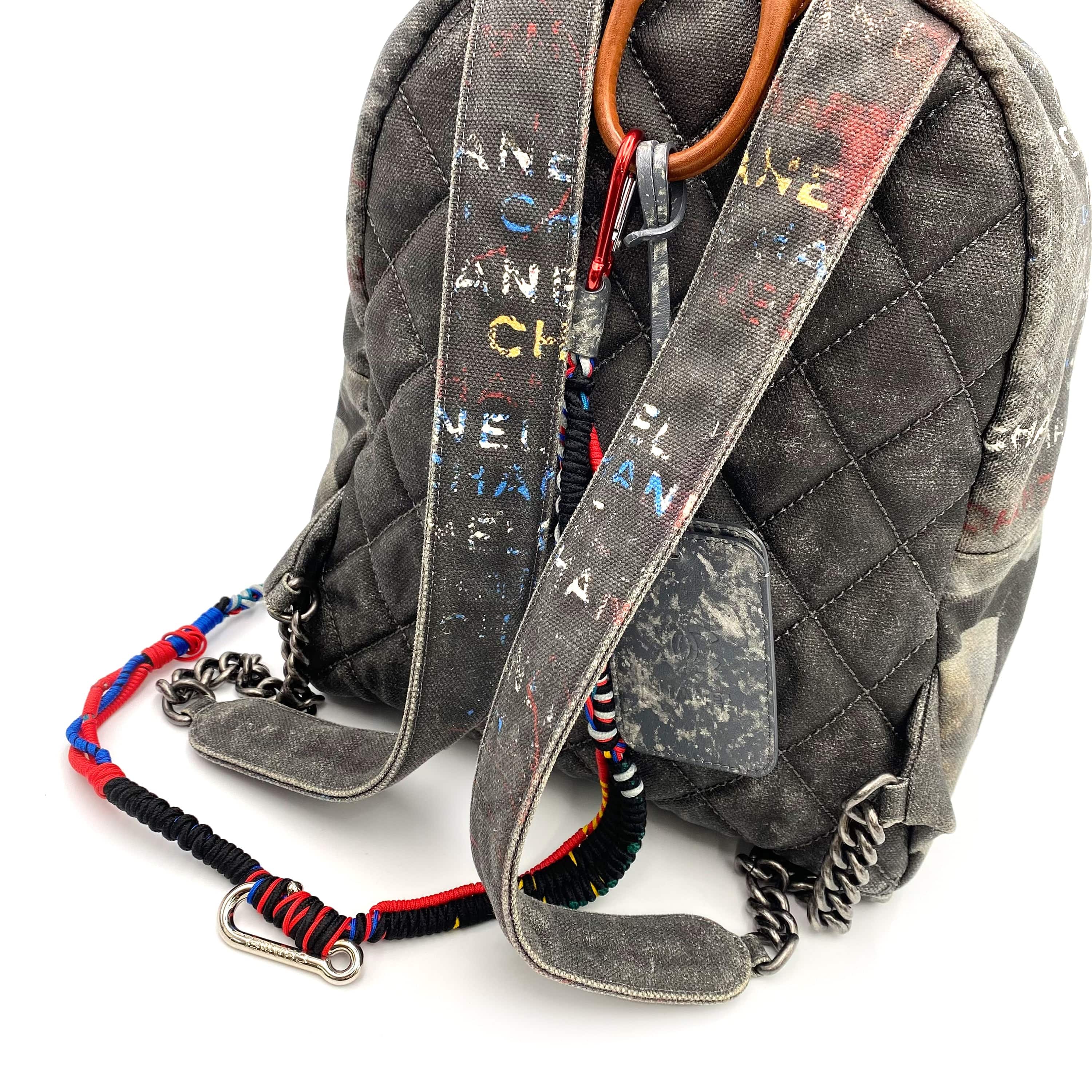 Chanel CHANEL BACK PACK GRAFFITI COCOMARK NEWSPAPER ACTⅡ A92352 MULTICOLOR CANVAS 90236747