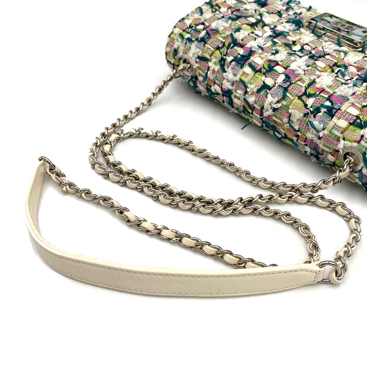 Chanel CHANEL CHAIN SHOULDER BAG MULTI COLOR TWEED 90231284