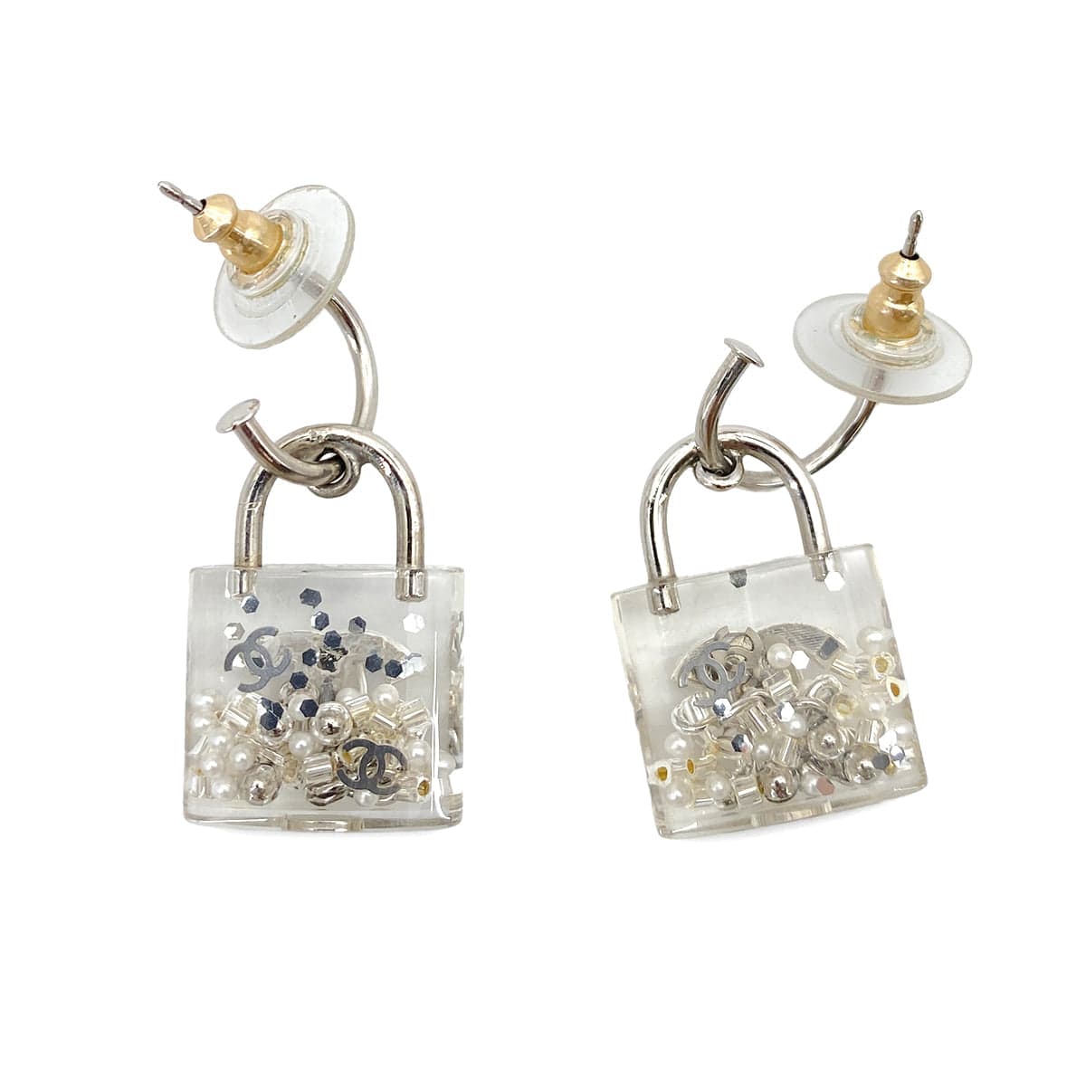 CHANEL Chanel Lock motif earrings - 90252538