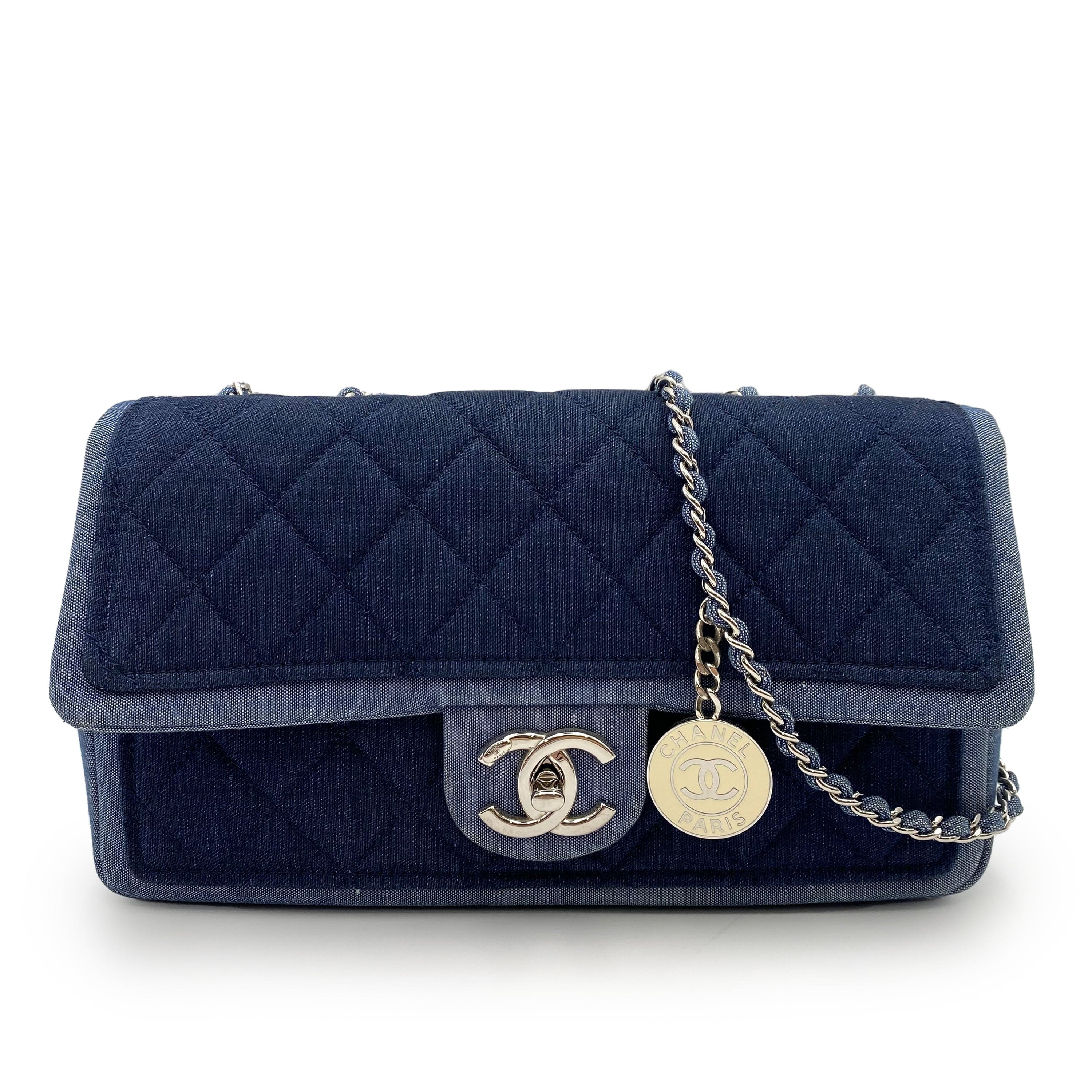 Chanel CHANEL MATELASSE CHAIN SHOULDER BAG BLUE DENIM 90236249