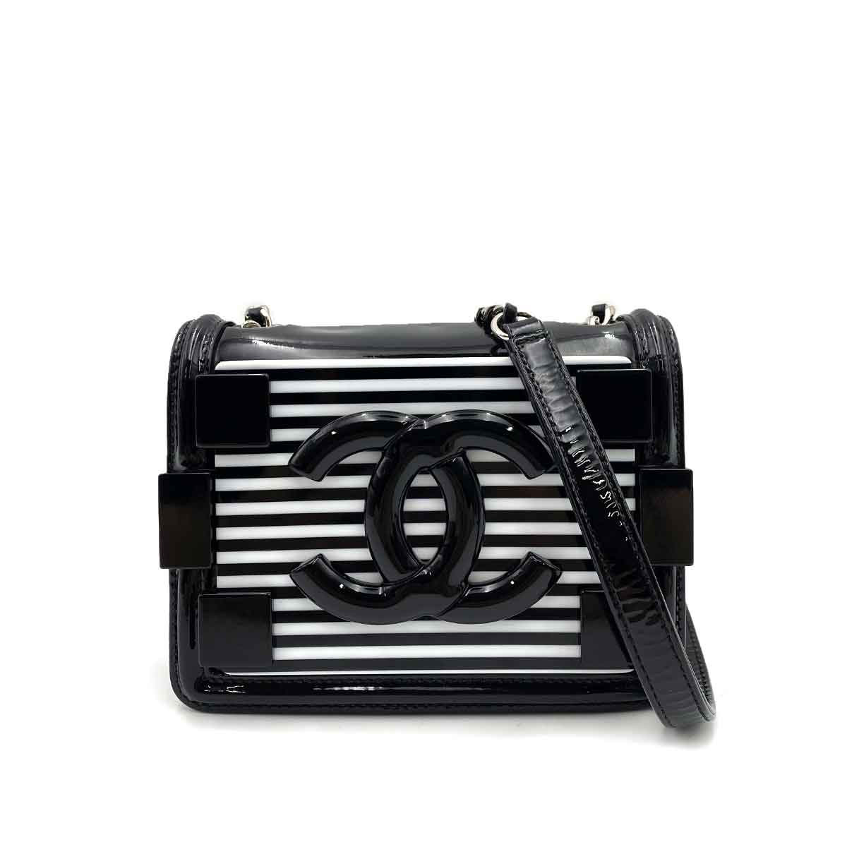 Chanel CHANEL MINI CHAIN SHOULDER BAG BLACK ENAMEL 90235972