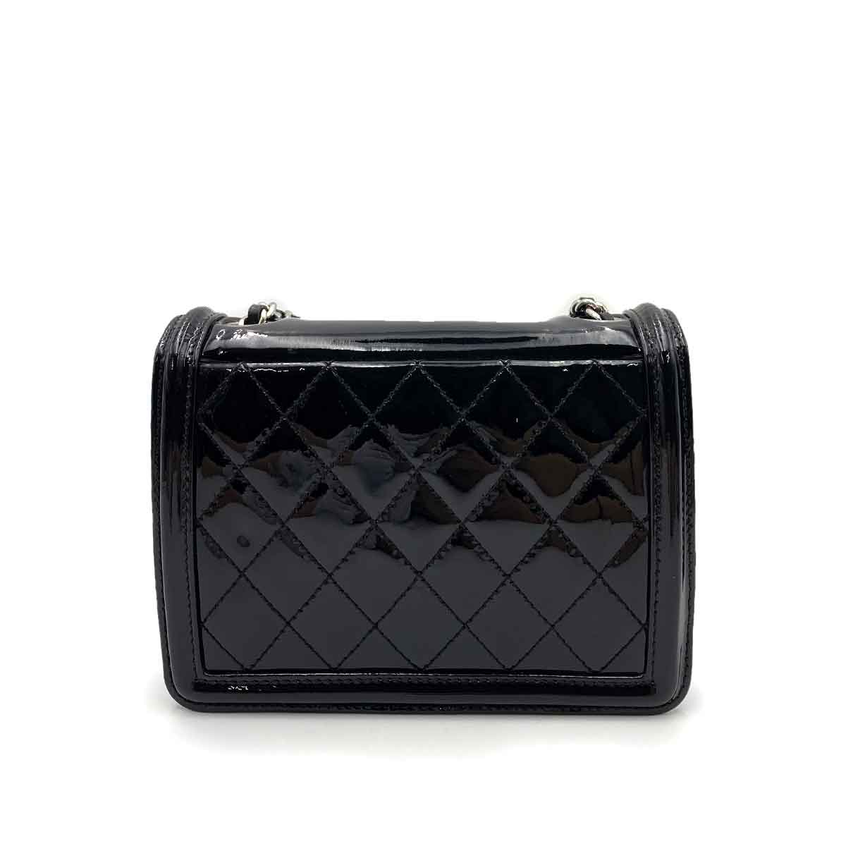 Chanel CHANEL MINI CHAIN SHOULDER BAG BLACK ENAMEL 90235972