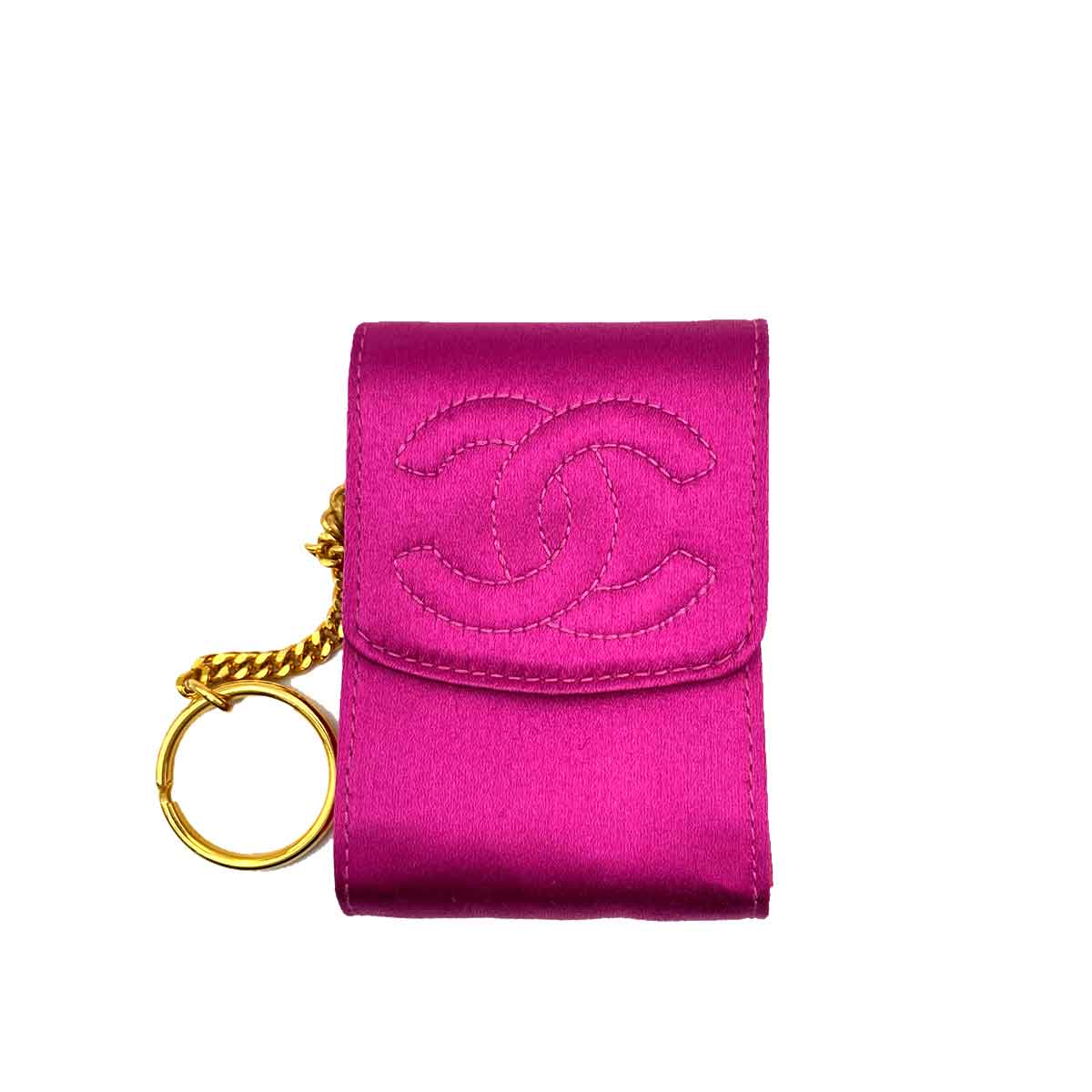 Chanel CHANEL MINI MINI CHAIN POUCH SATIN PINK 90231592