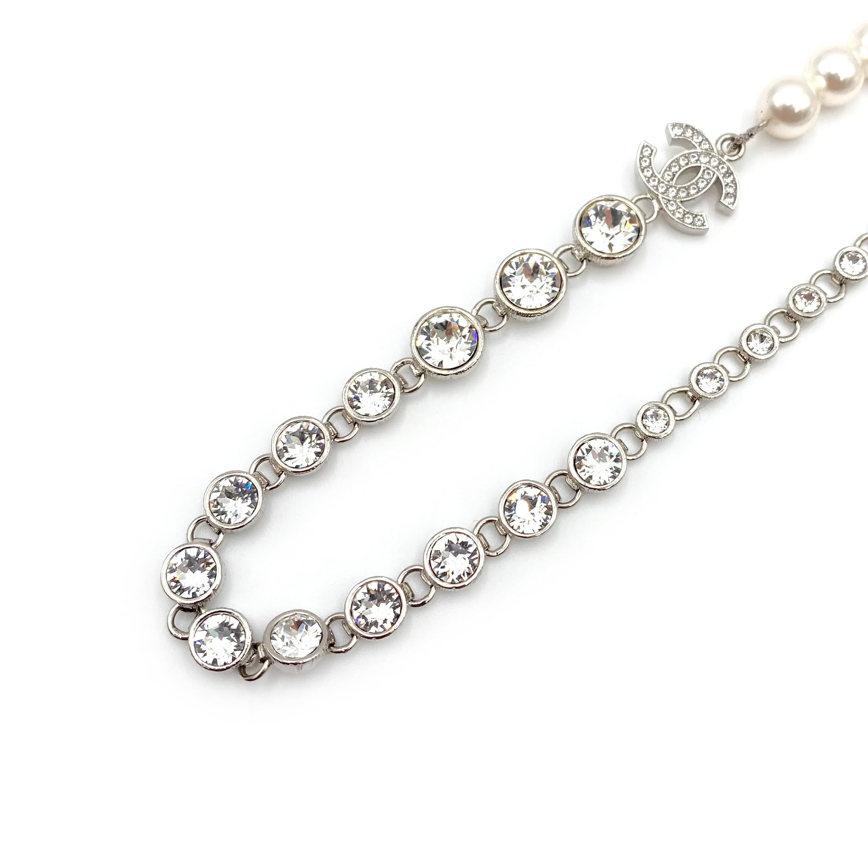 Chanel CHANEL NECKLACE RHINESTONE FAKE PEARL COCOMARK ACCESSORY B23S 90236250