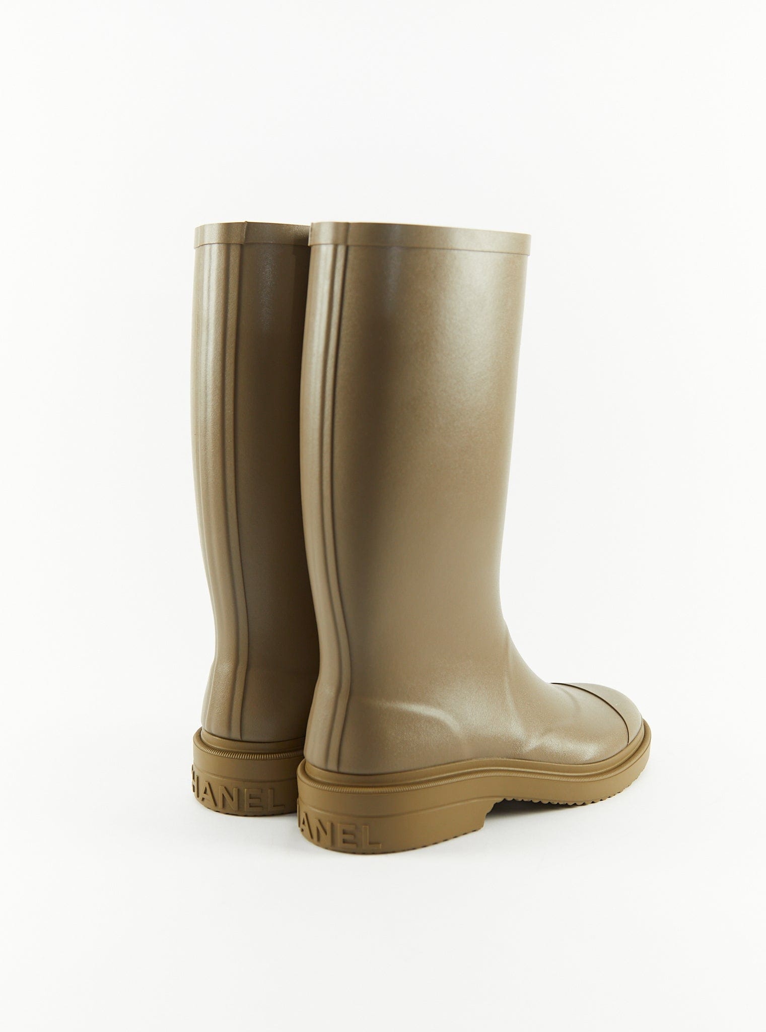 Chanel CHANEL WELLIES Khaki - Size 38