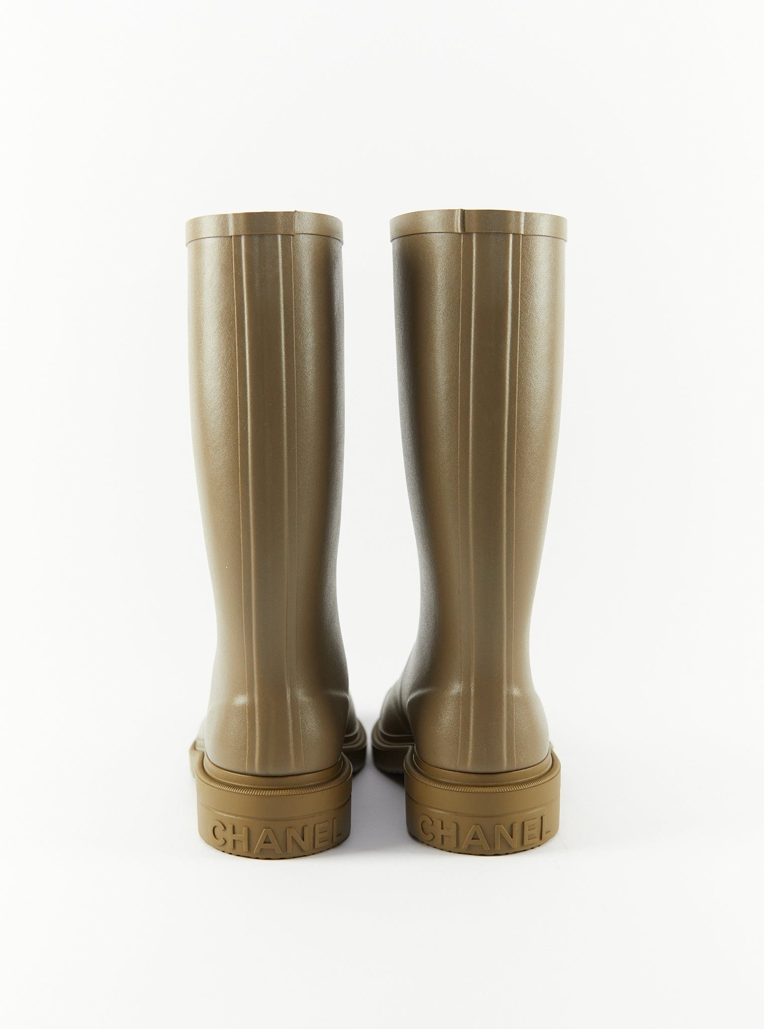 Chanel CHANEL WELLIES Khaki - Size 38