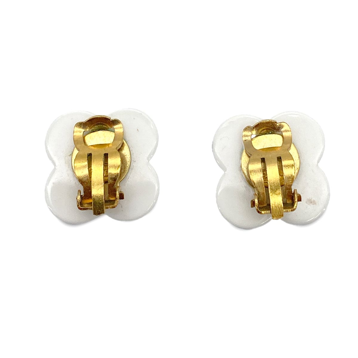 CHANEL CHANEL Vinatge Camellia White Earrings - 90251975