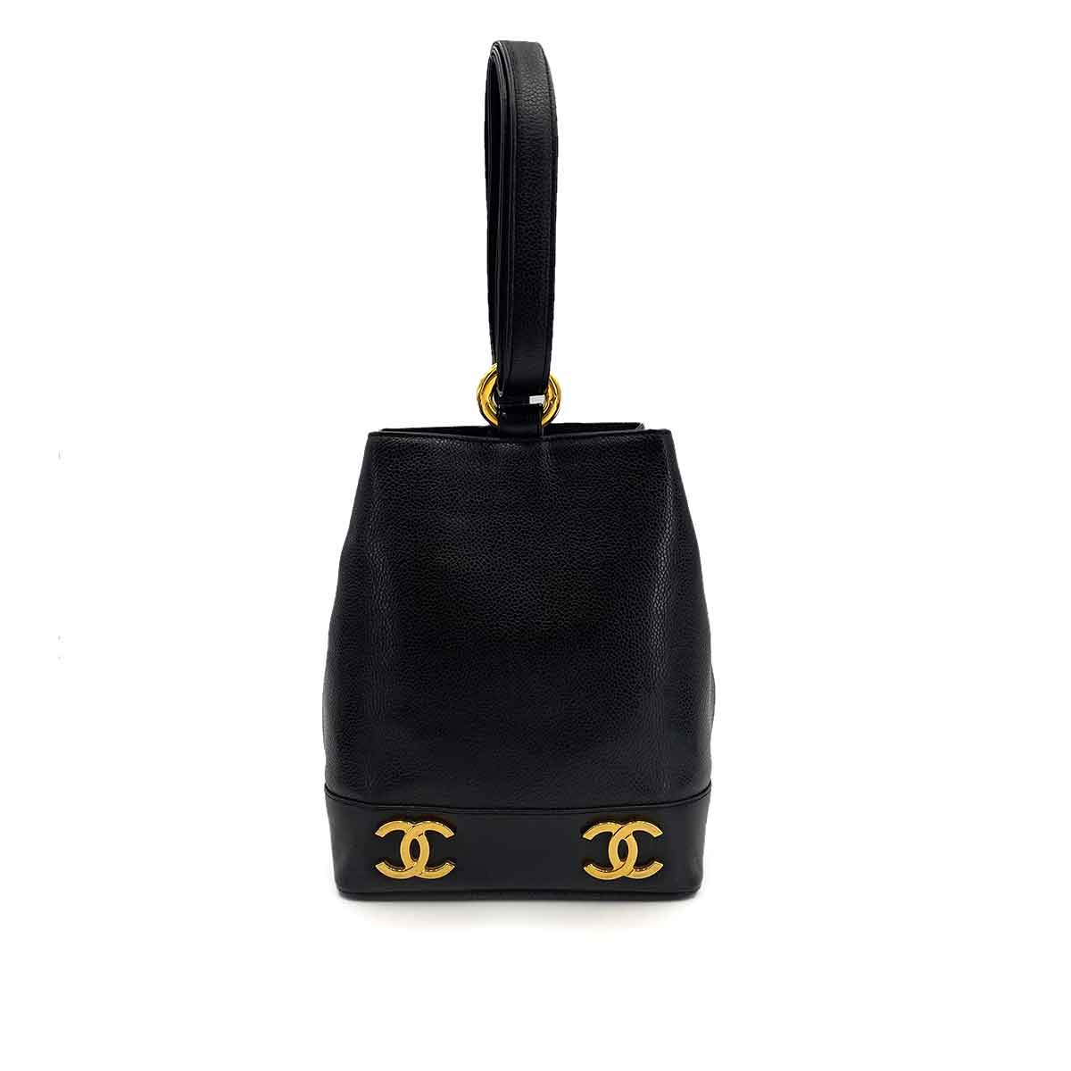 chanel Chanel Vintage 6-CC Single Handle Black Caviar GHW #2 90241328