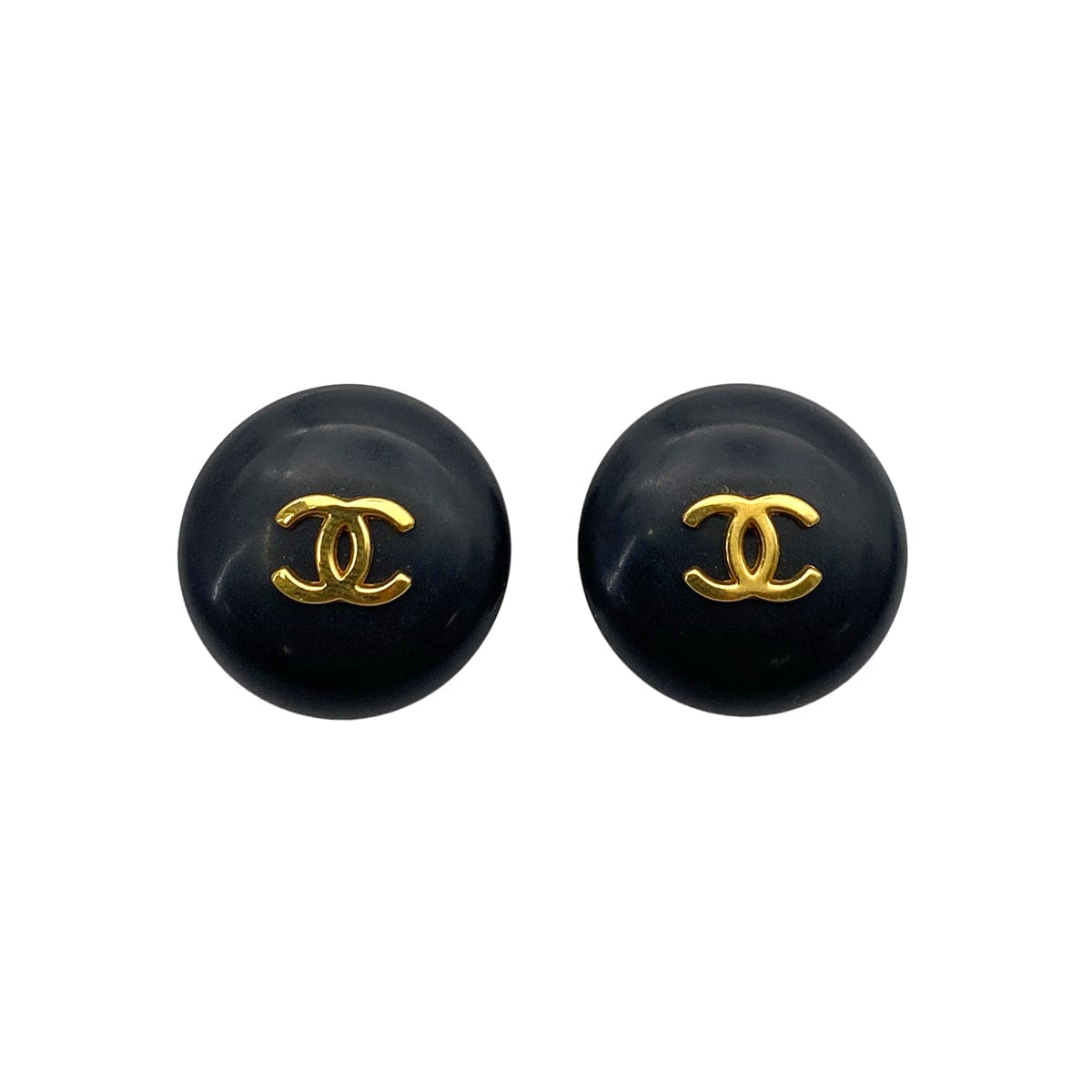 chanel Chanel Vintage button clip-on Earrings Round Cocomark - 90252546