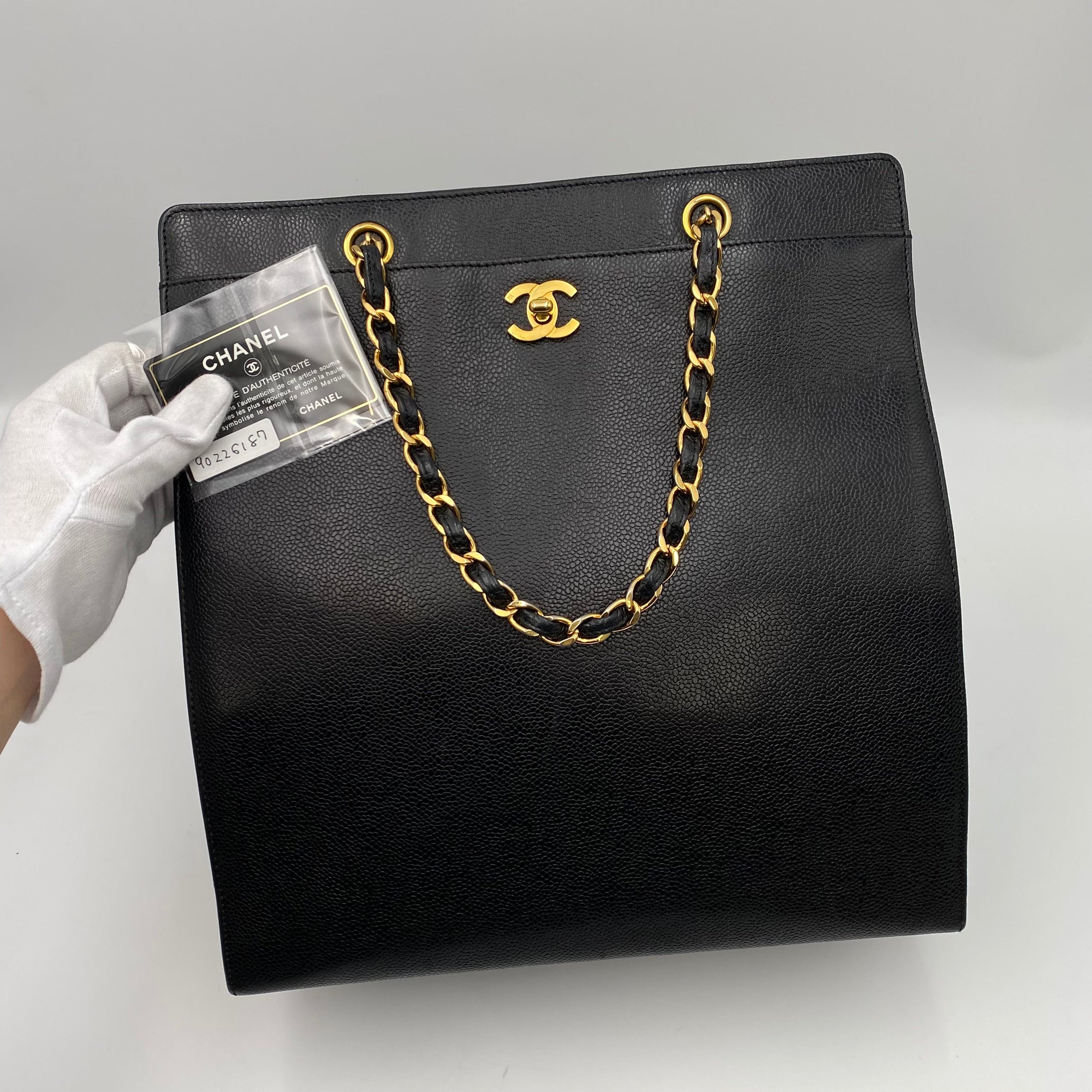 Chanel Chanel Vintage Chain Tote Black Caviar GHW #5 90223187