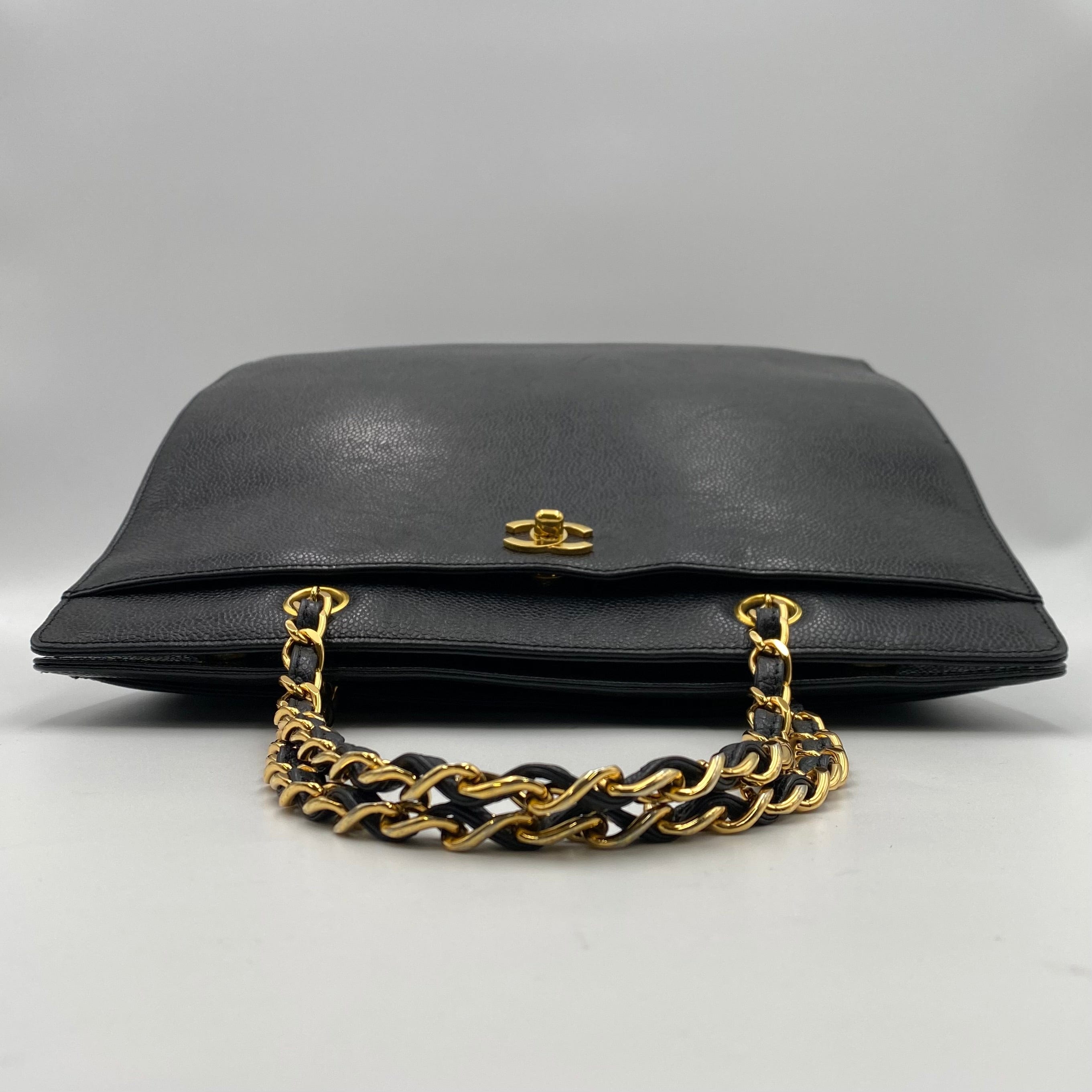 Chanel Chanel Vintage Chain Tote Black Caviar GHW #5 90223187